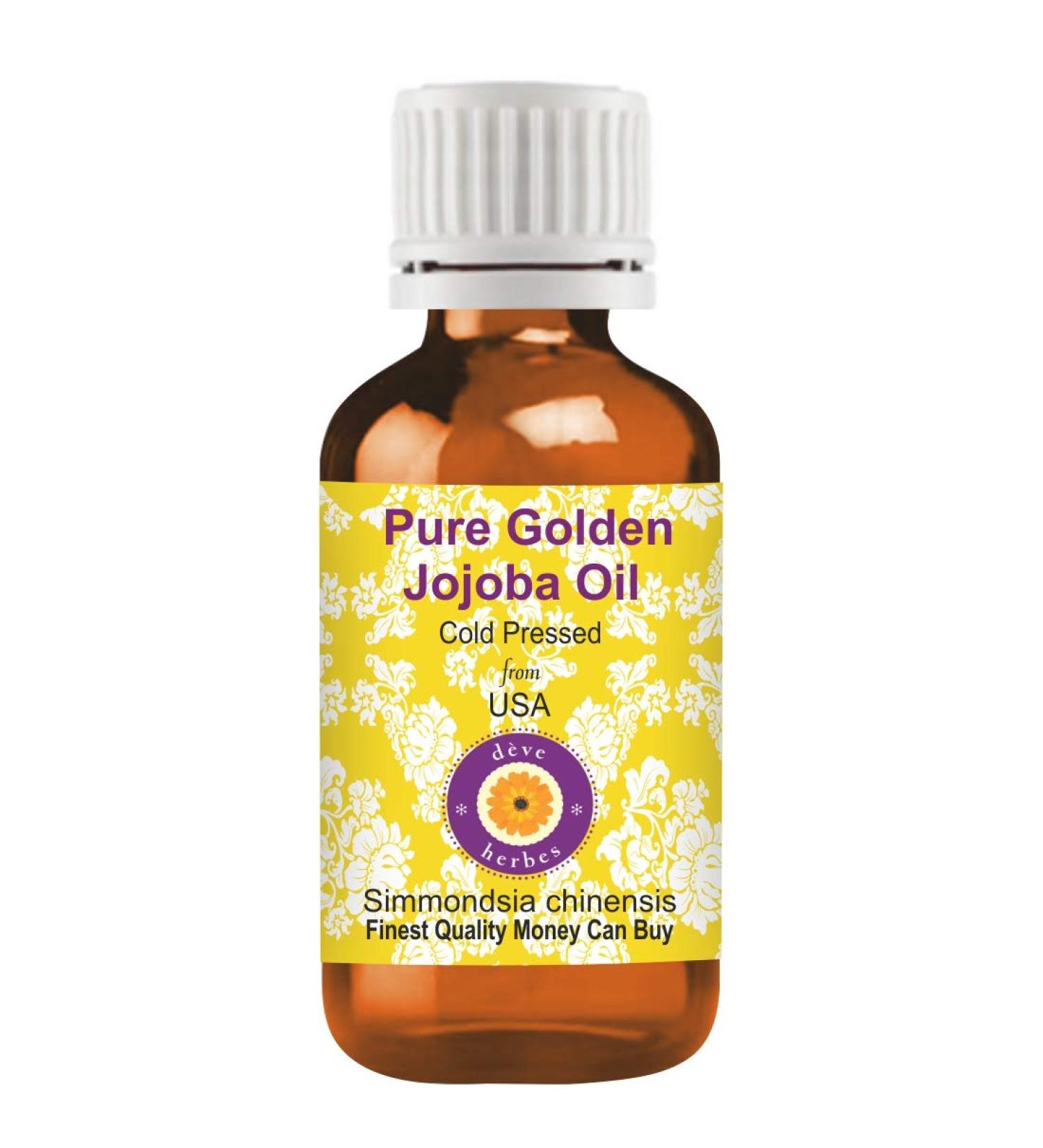 Buy Dev Herbes Pure Golden Jojoba Oil (5ml) Natural Cold Pressed Therapeutic Quality International Shipping Available - Buy Online on GoSupps.com