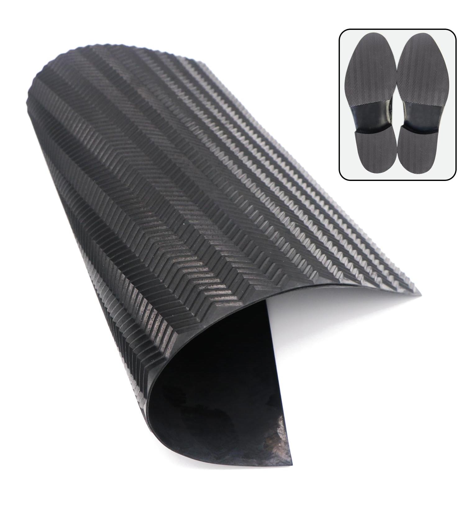 Resistant Sole Sheet Heel Repair Pad - V-Shaped Black Rubber Sole Pad for Women's & Men's Shoe Repair - Buy Online on GoSupps.com