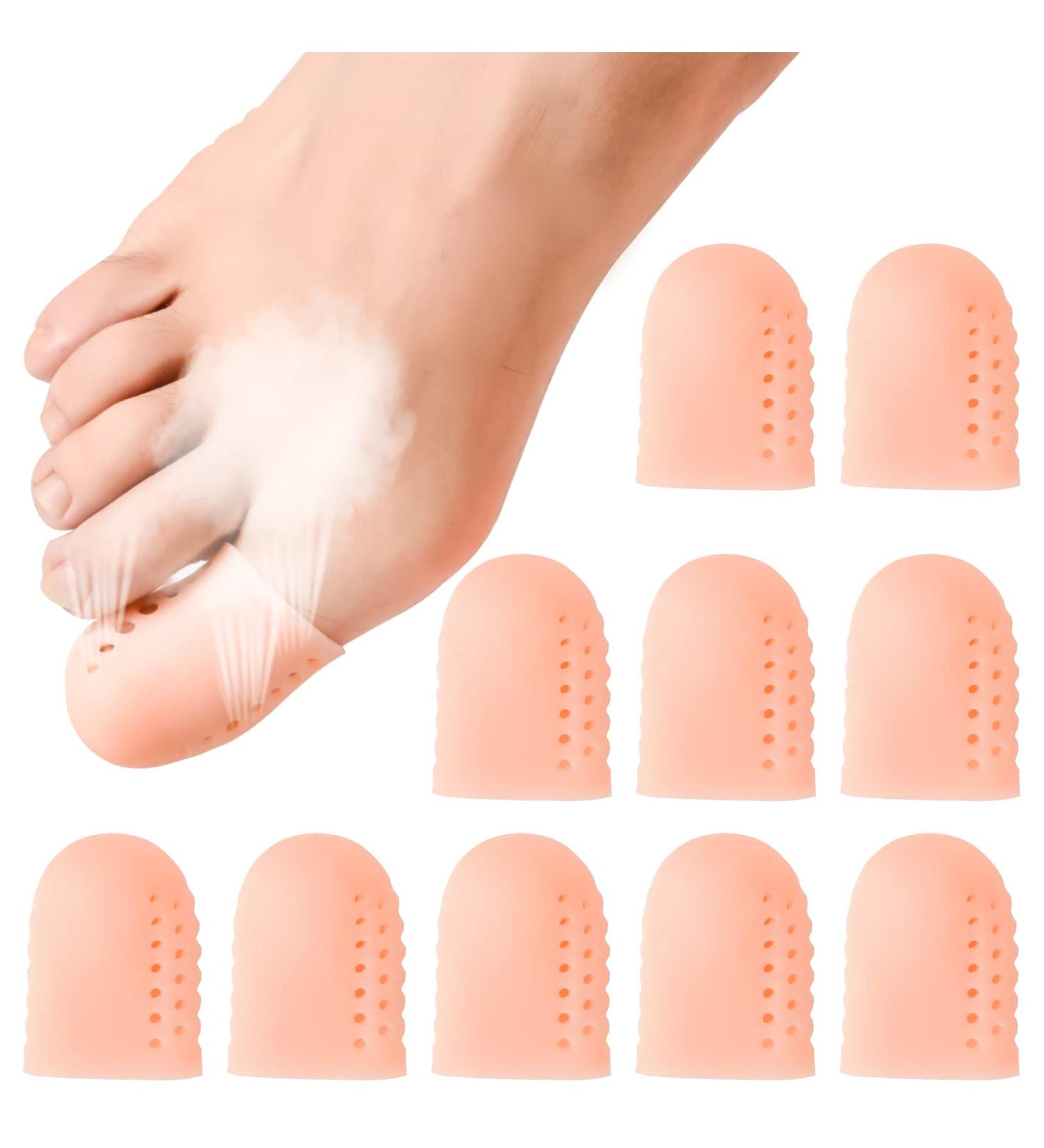10-Pack Silicone Big Toe Caps - Breathable Gel Toe Pads for Blisters & Calluses | Unisex Toe Protection - Buy Online on GoSupps.com