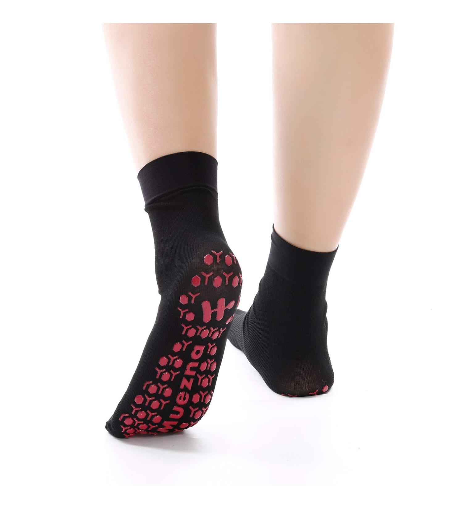 GADXE Self-Heating Tourmaline Socks - 6PCS Unisex Extra Wide Pain Relief - Warm Black One Size - Buy Online on GoSupps.com