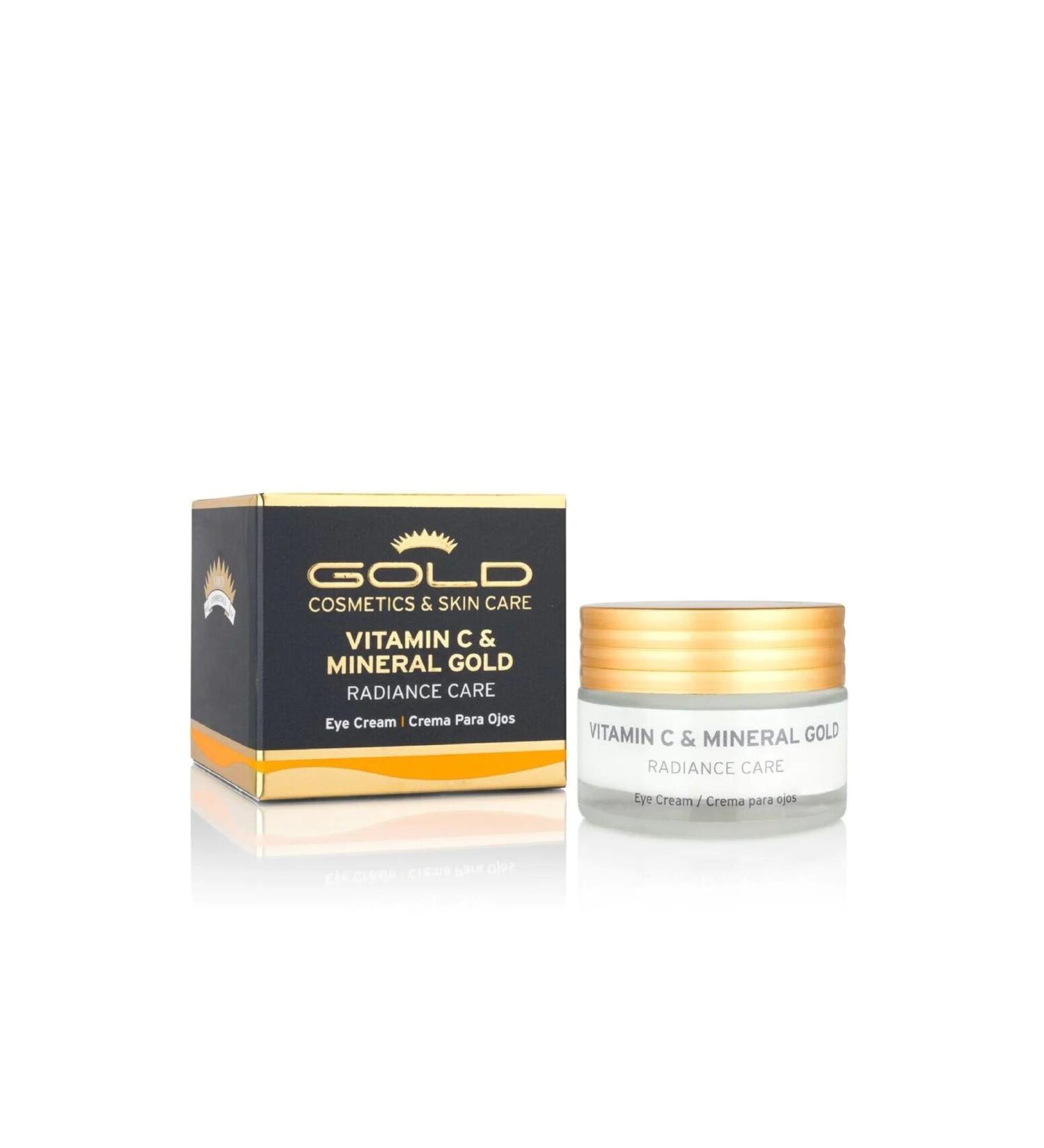 Gold Cosmetics & Skin Care Vitamin C & Mineral Gold Skincare For Collagen Production (Eye Cream 30 ml) Eye Cream 1 Fl Oz (Pack of 1)