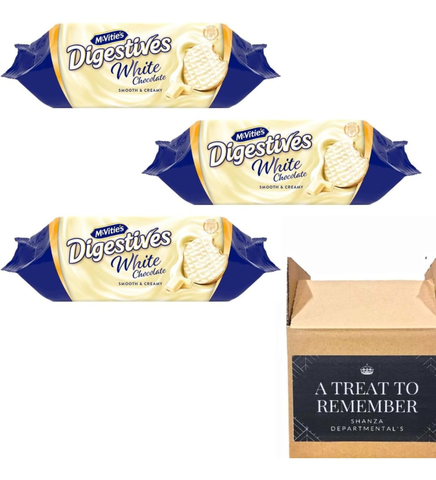 McVitie's Digestives White Chocolate Smooth & creamy 232g Pack Of 3