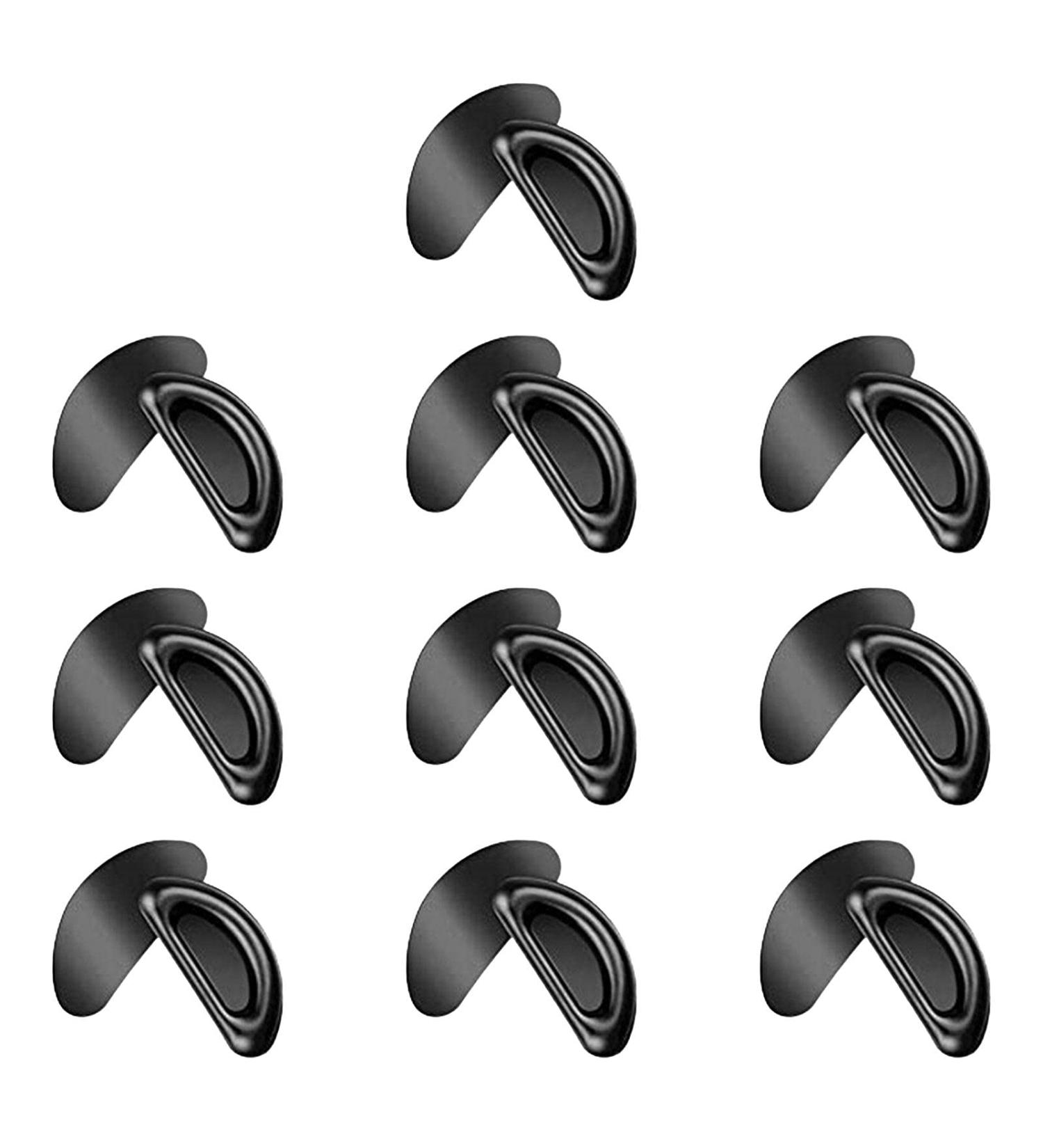 Silicone Nose Pads D Shape - Non-Slip Soft Black Stick-On Pads | 10 Pack for Comfort & Support - Buy Online on GoSupps.com