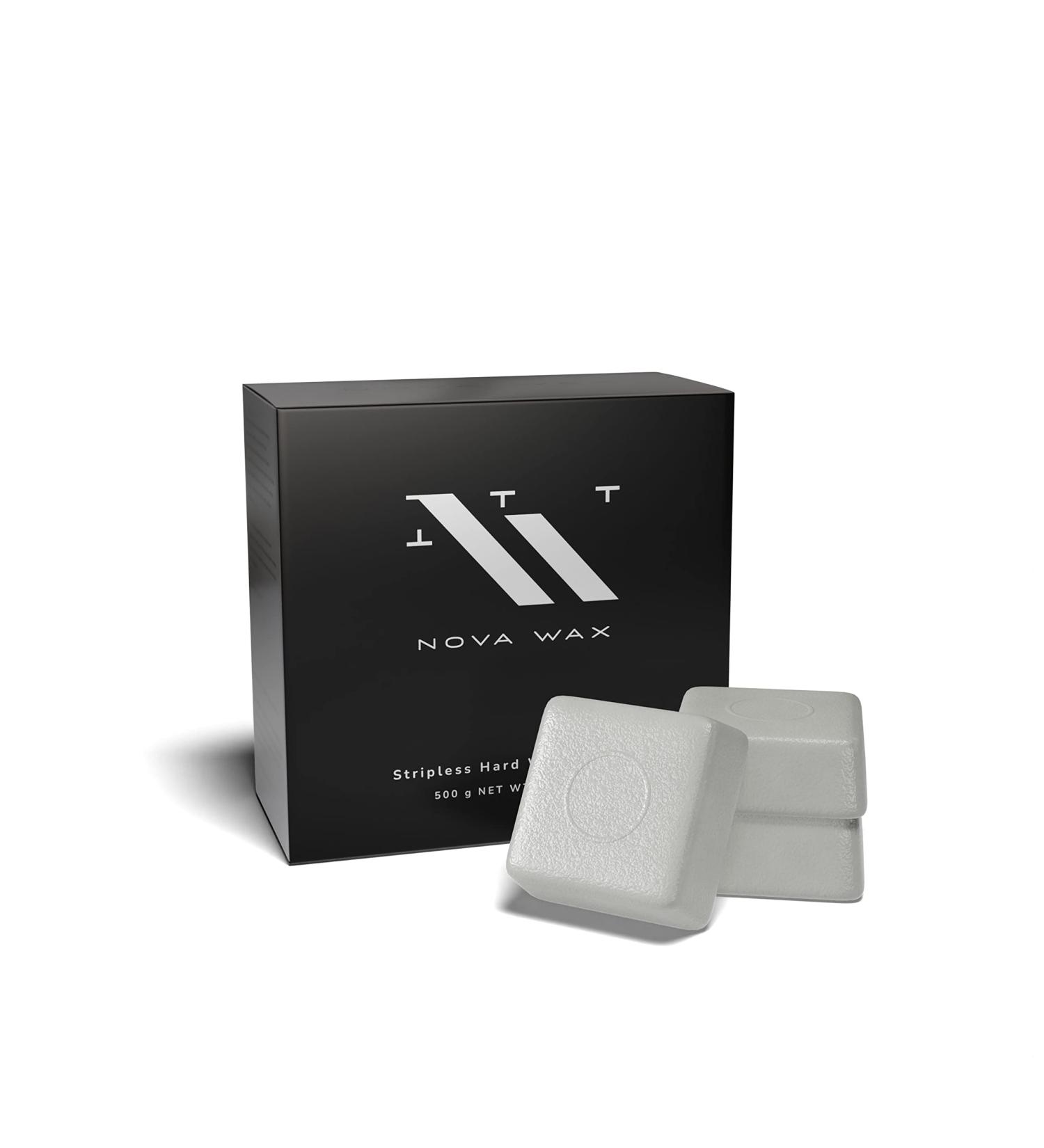 Nova Wax - Professional Stripless Hair Removal Wax for Sensitive Skin - 500g/1.1lb Creamy Elastic Formula - Hot Wax Tablets - 1 Count - Buy Online on GoSupps.com