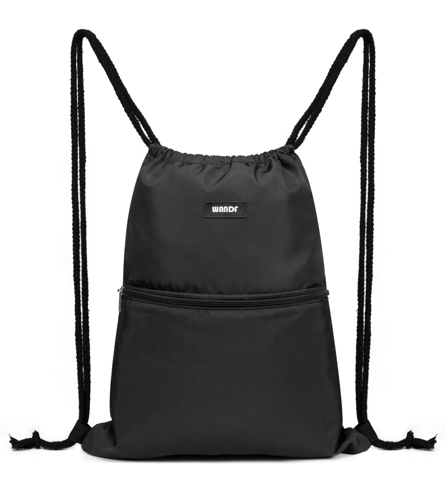 Wall Backpack with Cord Strain | 11L Gym Bag for Sports & Travel | Adjustable Outdoor Pocket | Unisex Design - Black - Buy Online on GoSupps.com