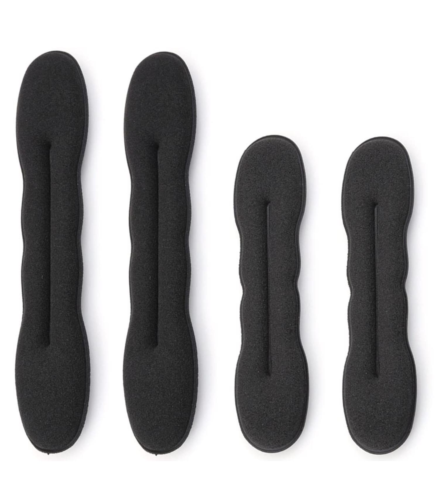 4 Pieces Hair Clips Hair Clips Donut Twist for Hair Styling Crown Donut Tool 2 Large 2 Small (Black) - Buy Online on GoSupps.com