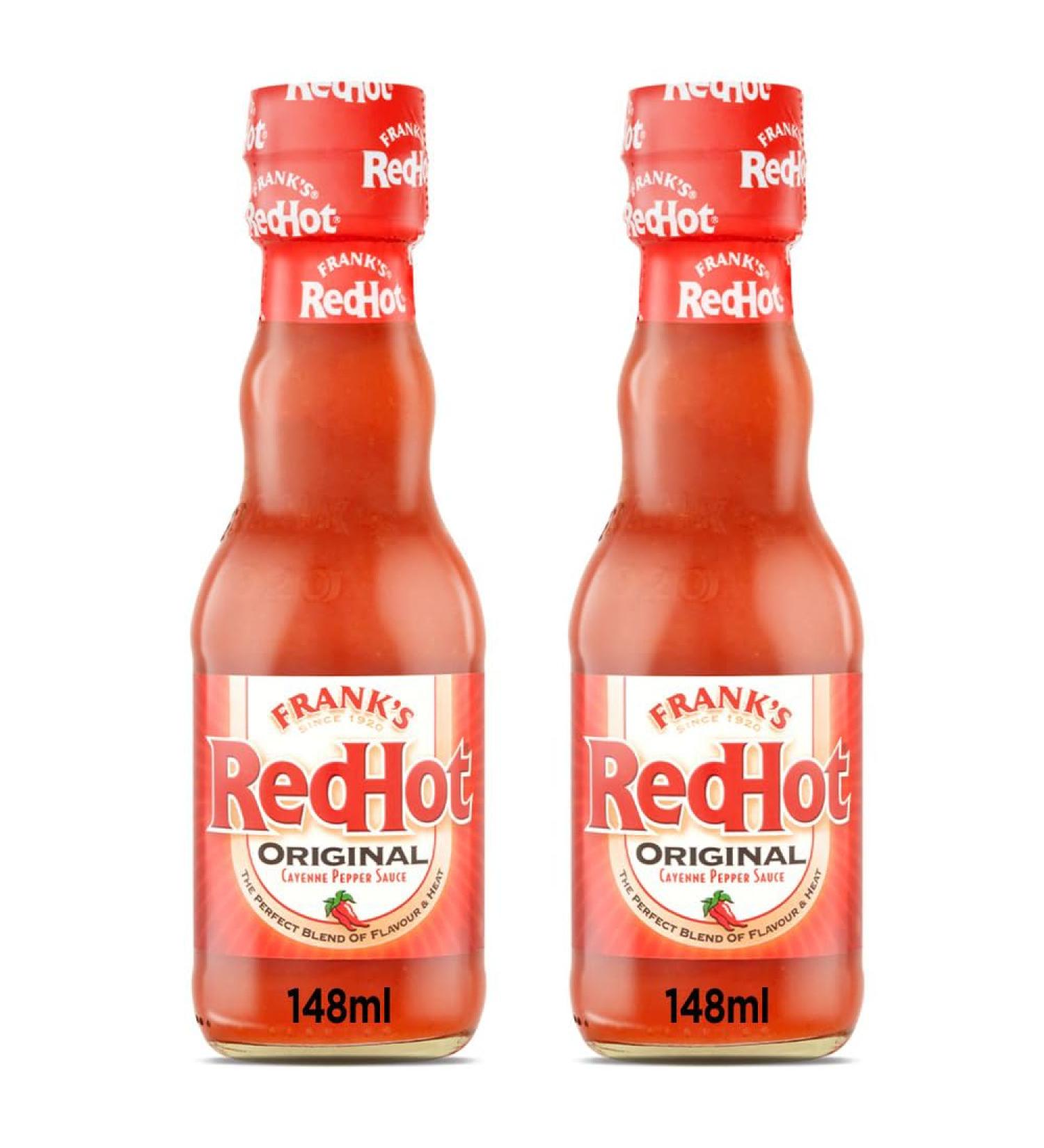 Franks RedHot Original Pepper Sauce Hot pepper sauce with cayenne pepper 2x 148 ml imported by Shestore24 - Buy Online on GoSupps.com