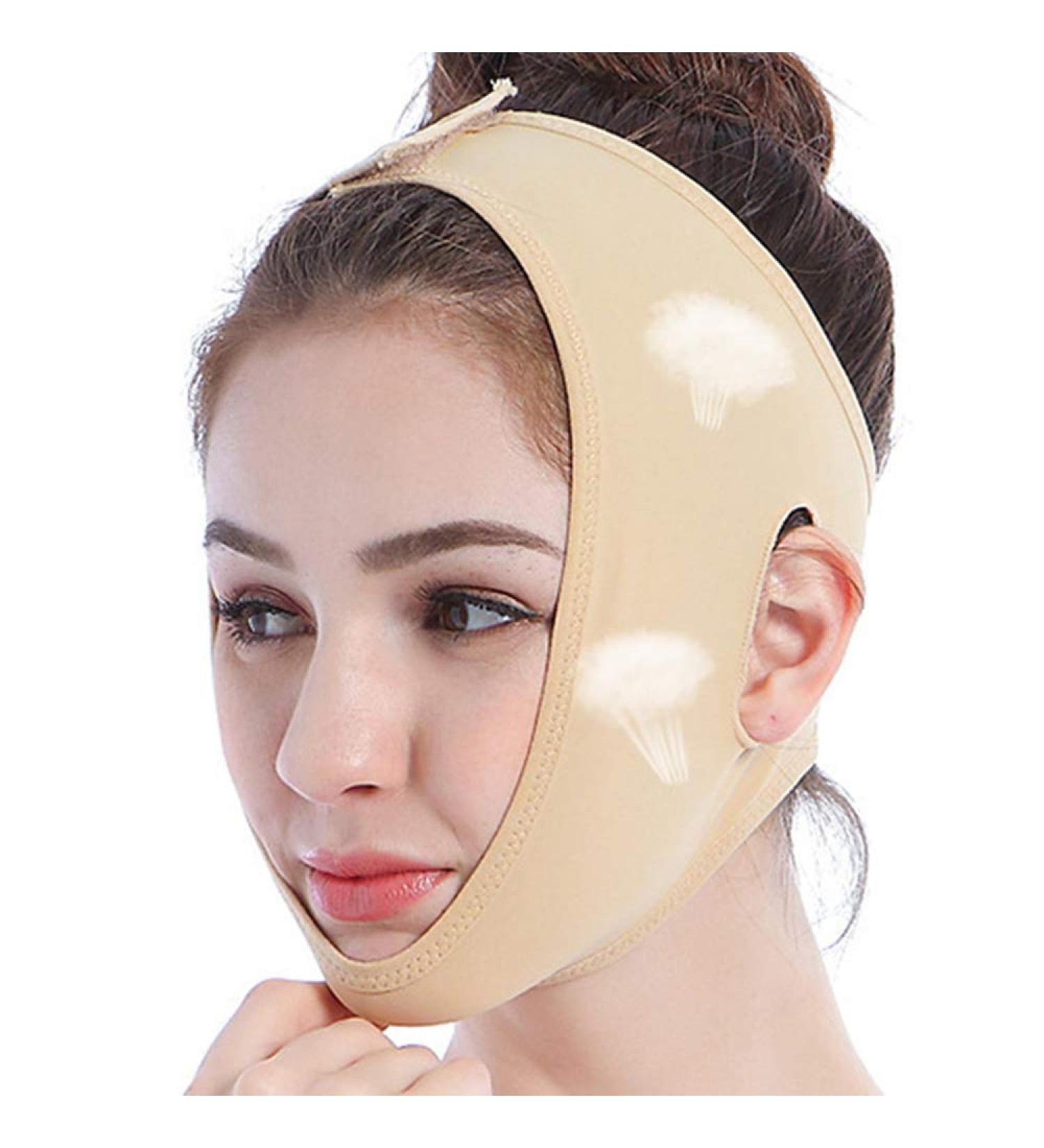 V Face Slimming Belt - Ultra-Thin Face Lifting Strap to Reduce Double Chin & Anti-Aging Cheek Bandage | Shop Internationally - Buy Online on GoSupps.com