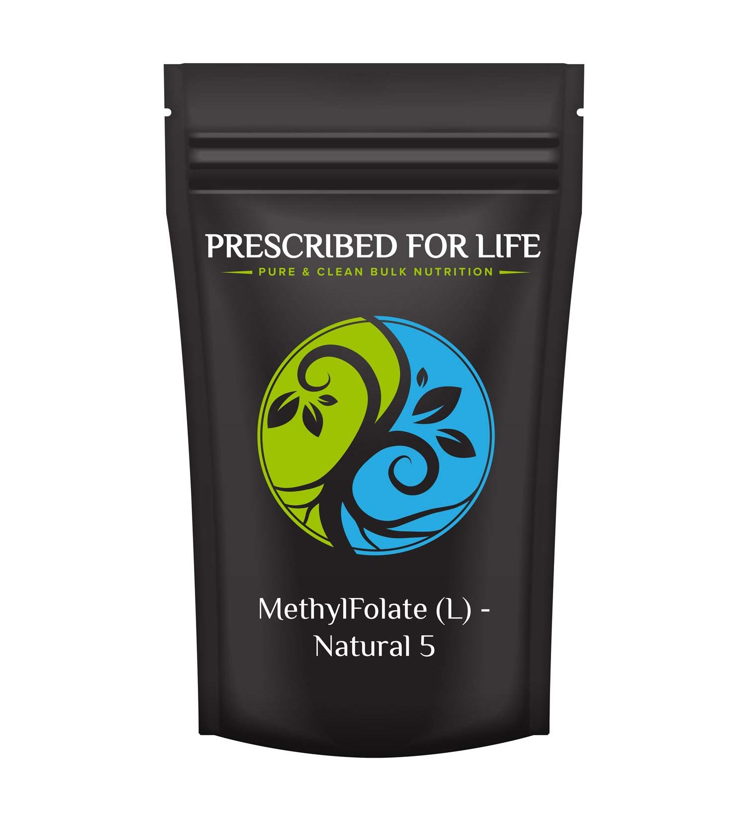 Prescribed For Life Methyl Folate Powder | Bioavailable Folic Acid to Support Brain Health | Pure Powdered Vitamin B9 Folate Supplement for Women & Men (0.5 oz / 14 g) - Buy Online on GoSupps.com