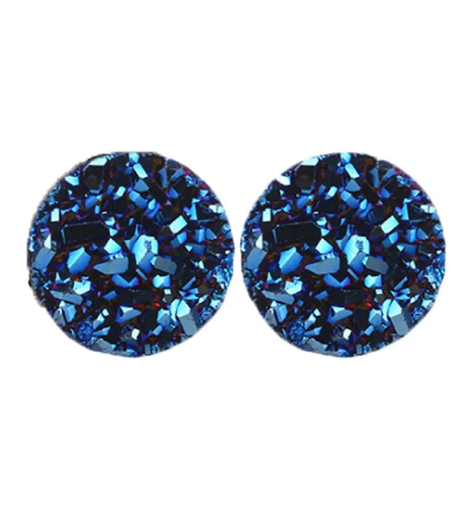 Punk Titan Steel Men s Magnetic Ear Clip - 8mm Hip Hop Piercing Jewelry | Strong Magnet Blue Stud Earrings - Buy Online on GoSupps.com