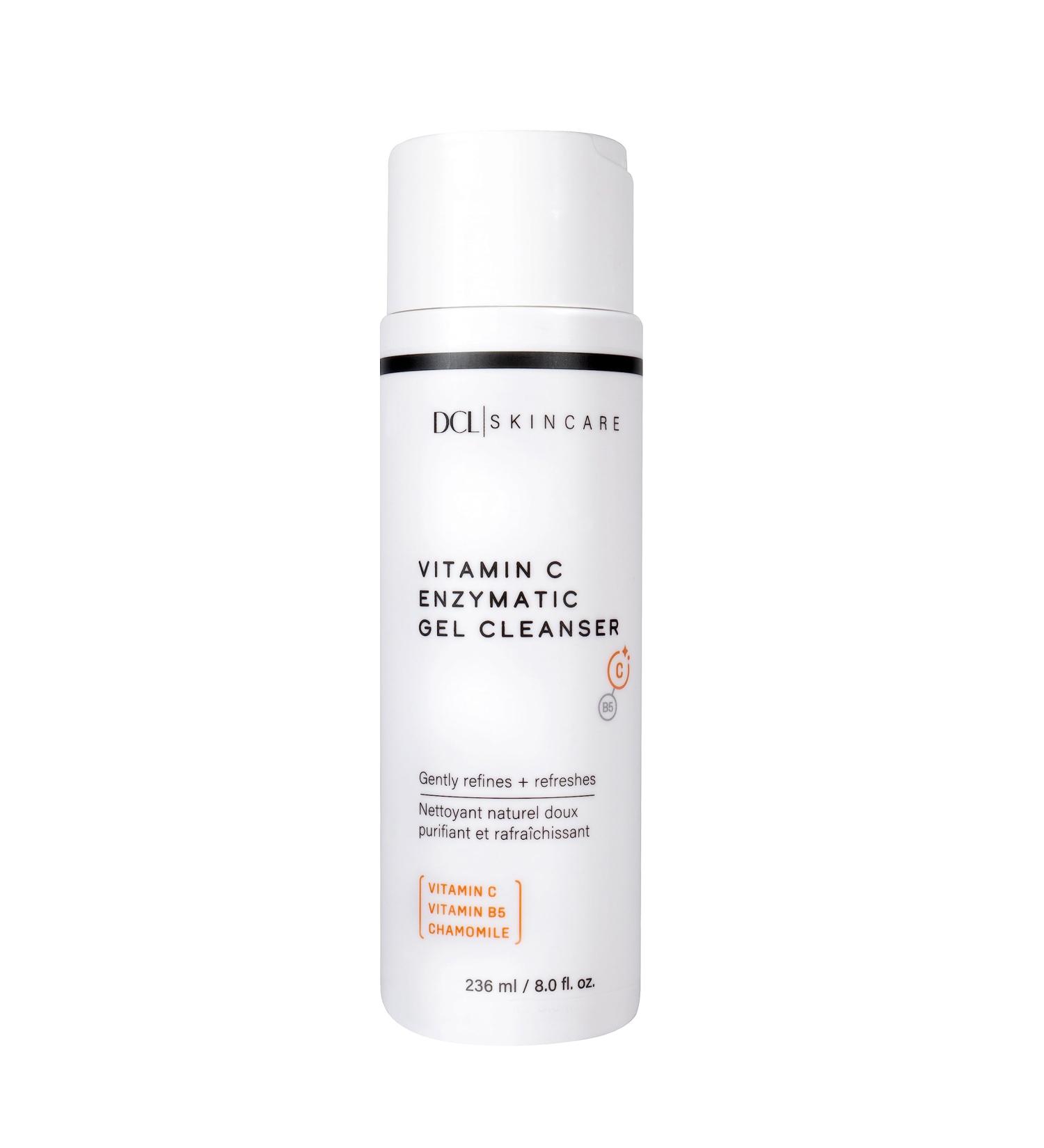 DCL Skincare Vitamin C Enzymatic Gel Cleanser - Natural Exfoliating Cleanser for Pores | 8 Fl oz - International Shipping Available - Buy Online on GoSupps.com