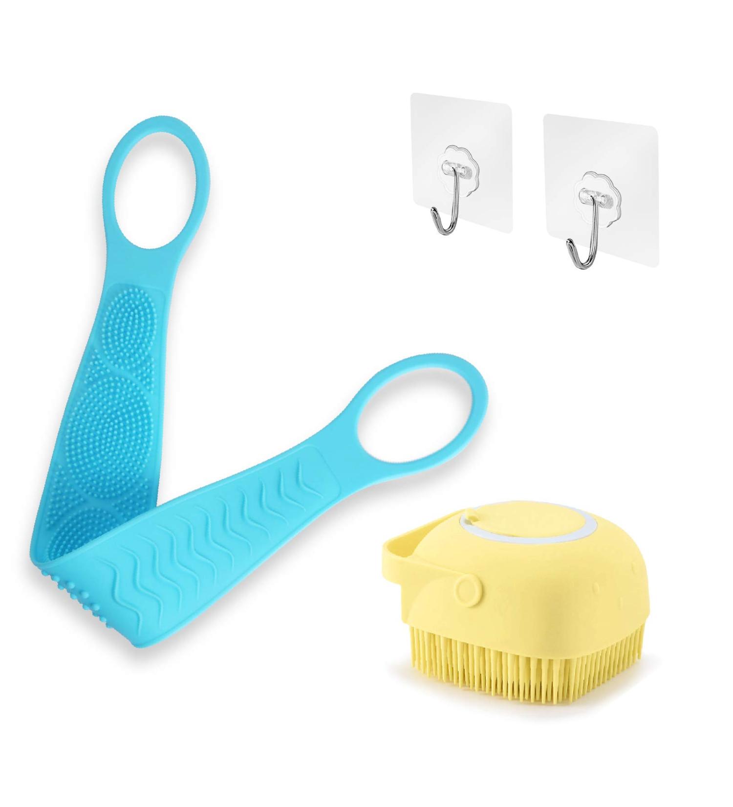 Silicone Bath Body Brush | Back Scrubber for Shower | Exfoliating Body Scrubber Towel - Buy Online on GoSupps.com