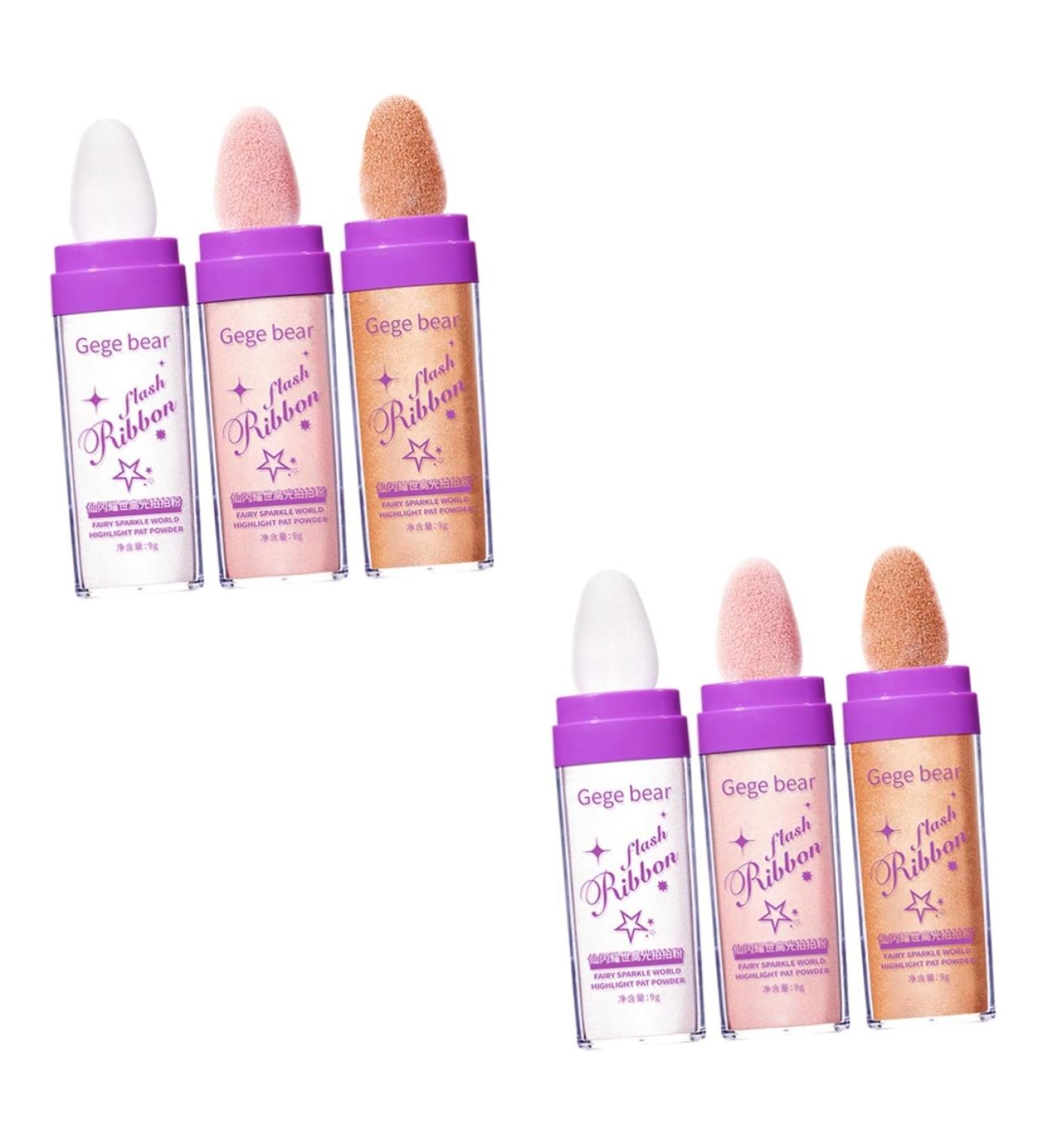 FOMIYES 6 Pcs Highlight Pat Powder Body Highlighter Fairy Highlight Patting Glitter for Arm Make up Cosmetic 1 count (Pack of 1) Assorted Colorx2pcs - Buy Online on GoSupps.com