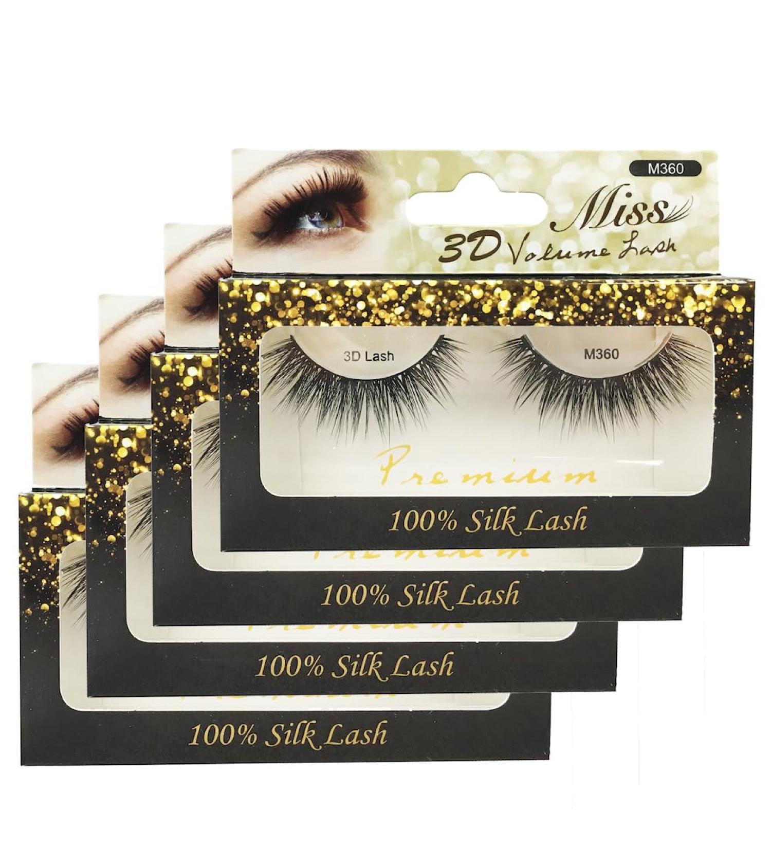 4 Pairs Miss 3D Volume Lash - High Quality False Eyelashes | Miss Lash M360 | International Shipping Available - Buy Online on GoSupps.com