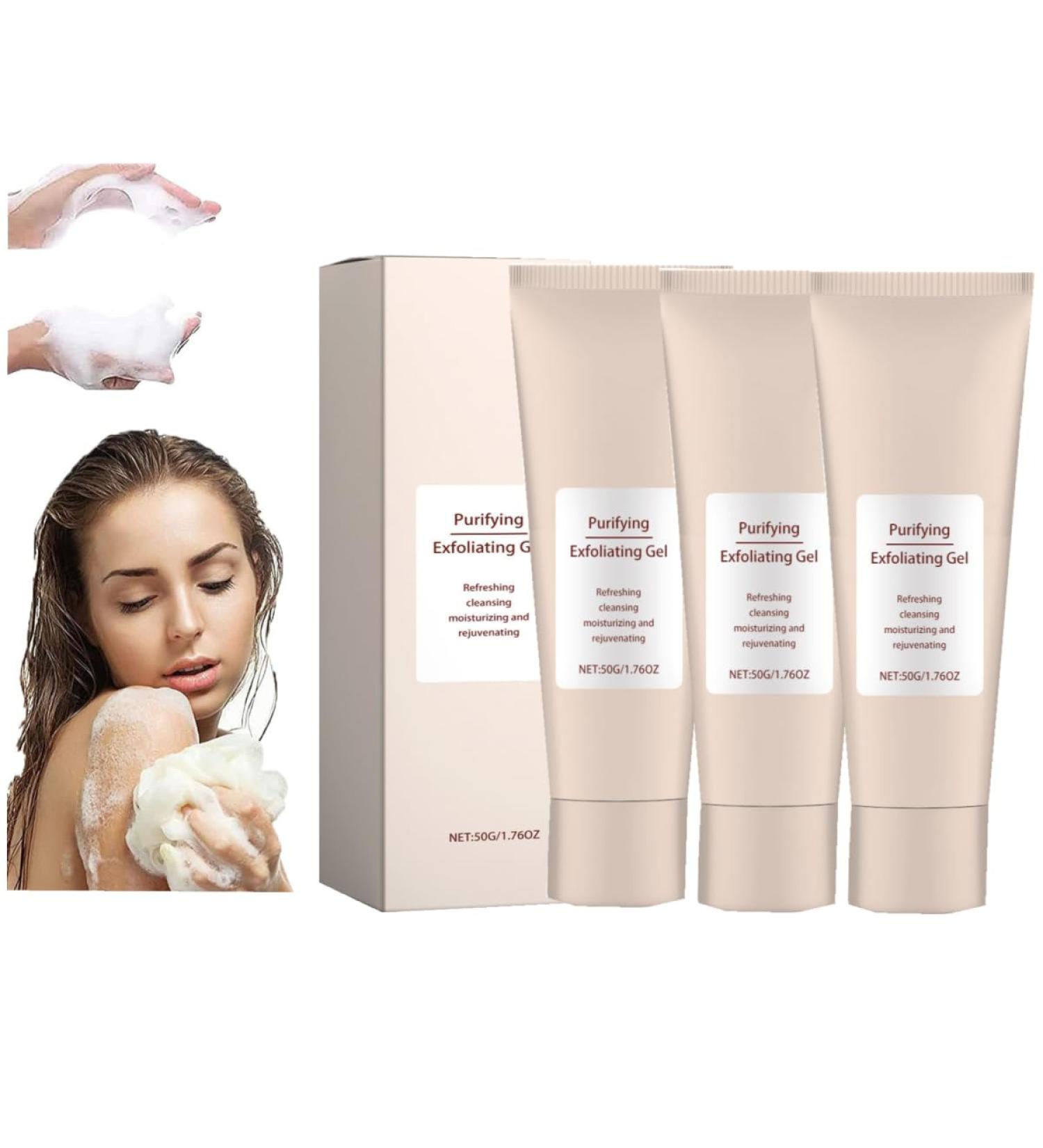 Quarxery Purifying Exfoliating Gel -Quarxery Exfoliating Gel Brightening Deep Cleansing Moisturizing Facial Scrub Exfoliating Gel Scrub Face Body Skin Face and Body Exfoliating Scrub Gel 50g (3pc) - Buy Online on GoSupps.com