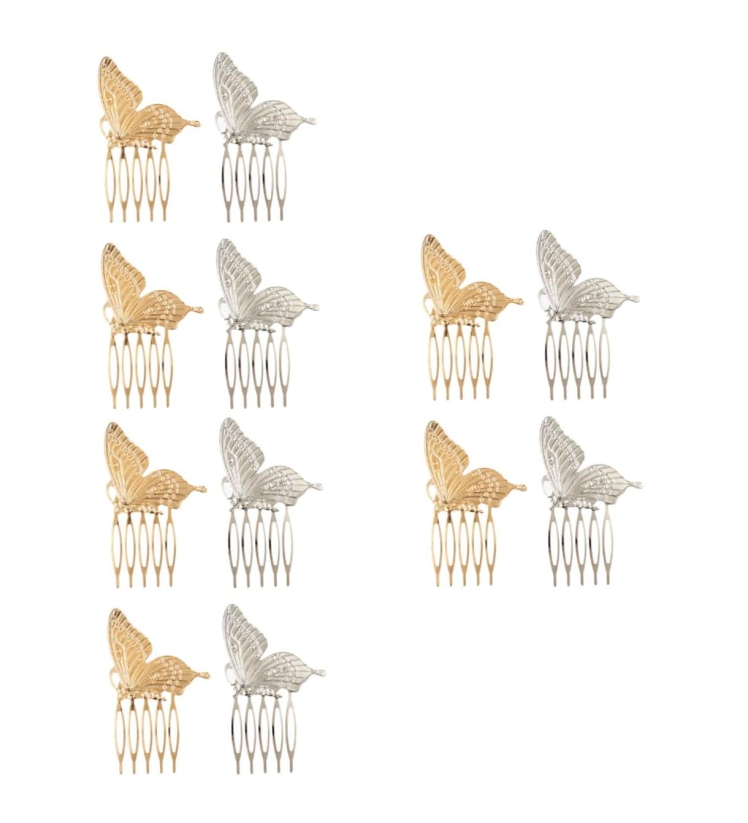 FRCOLOR 12 Pieces Butterfly Hair Comb Headpiece Beads Bun Hair Clip Hair Clips Hair Pins Hair Clip Butterfly Hair Clip Fashion Hair Comb Metal Headpiece Accessories - Buy Online on GoSupps.com