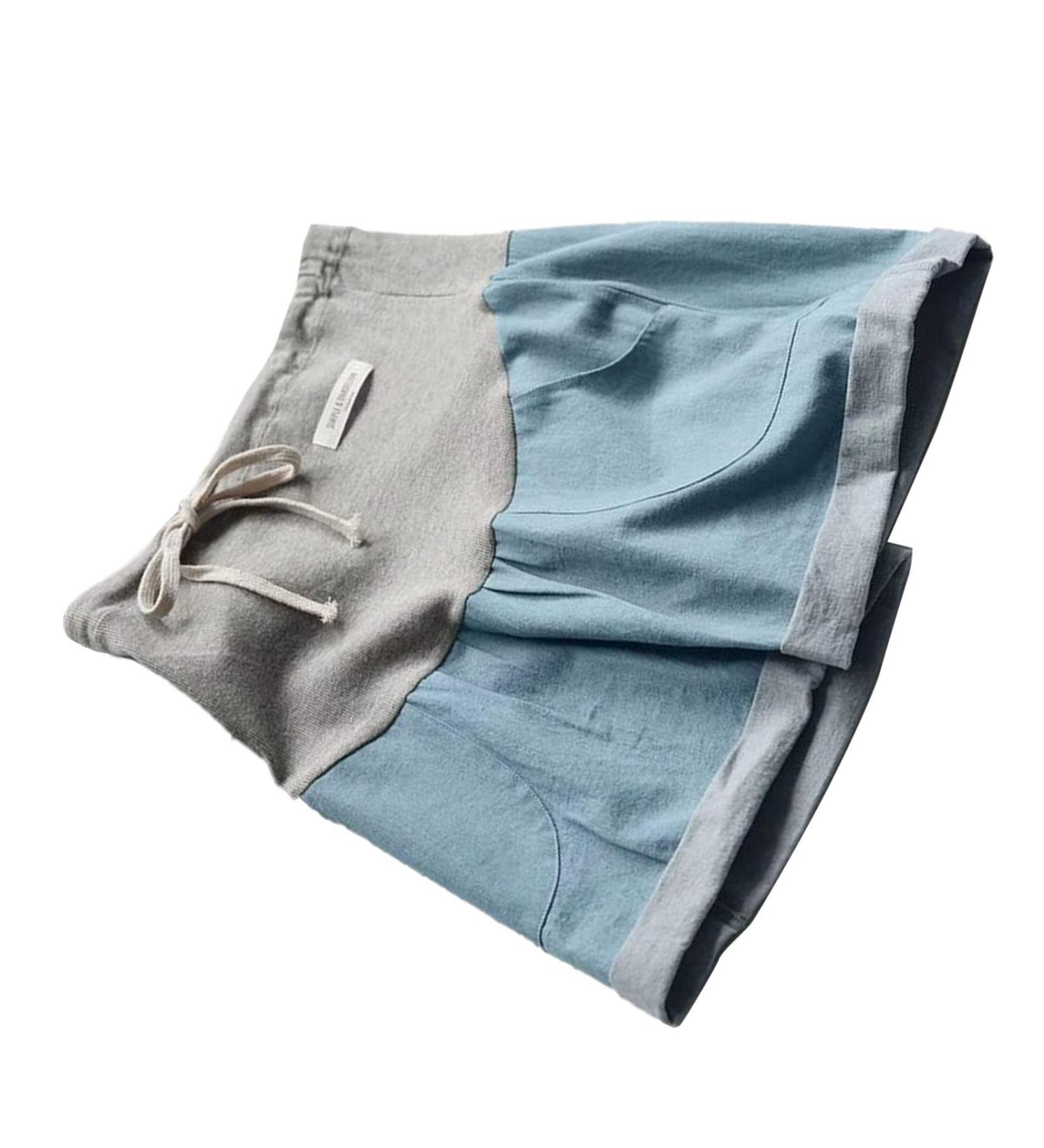 Maternity Denim Shorts for Summer | Elastic & Breathable | Dark Blue | Size M - Buy Online on GoSupps.com