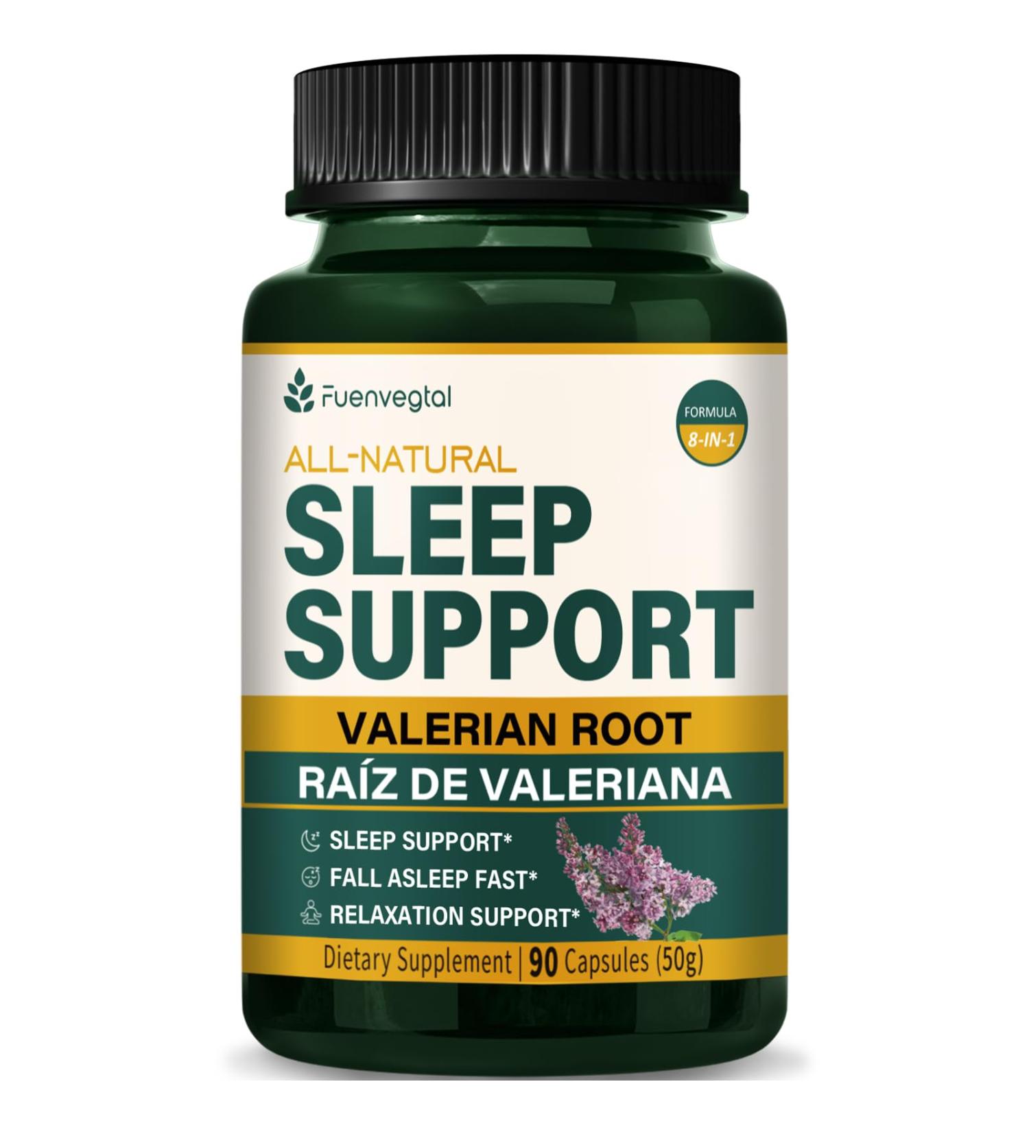 Valerian Root Extract Sleep Support Capsules Passion Flower Supplement for Better Sleep Fall Asleep Fast & Relaxation. Pastillas de Valeriana y Pasiflora para Dormir Profundamente. 90 Count 90 Count (Pack of 1) - Buy Online on GoSupps.com