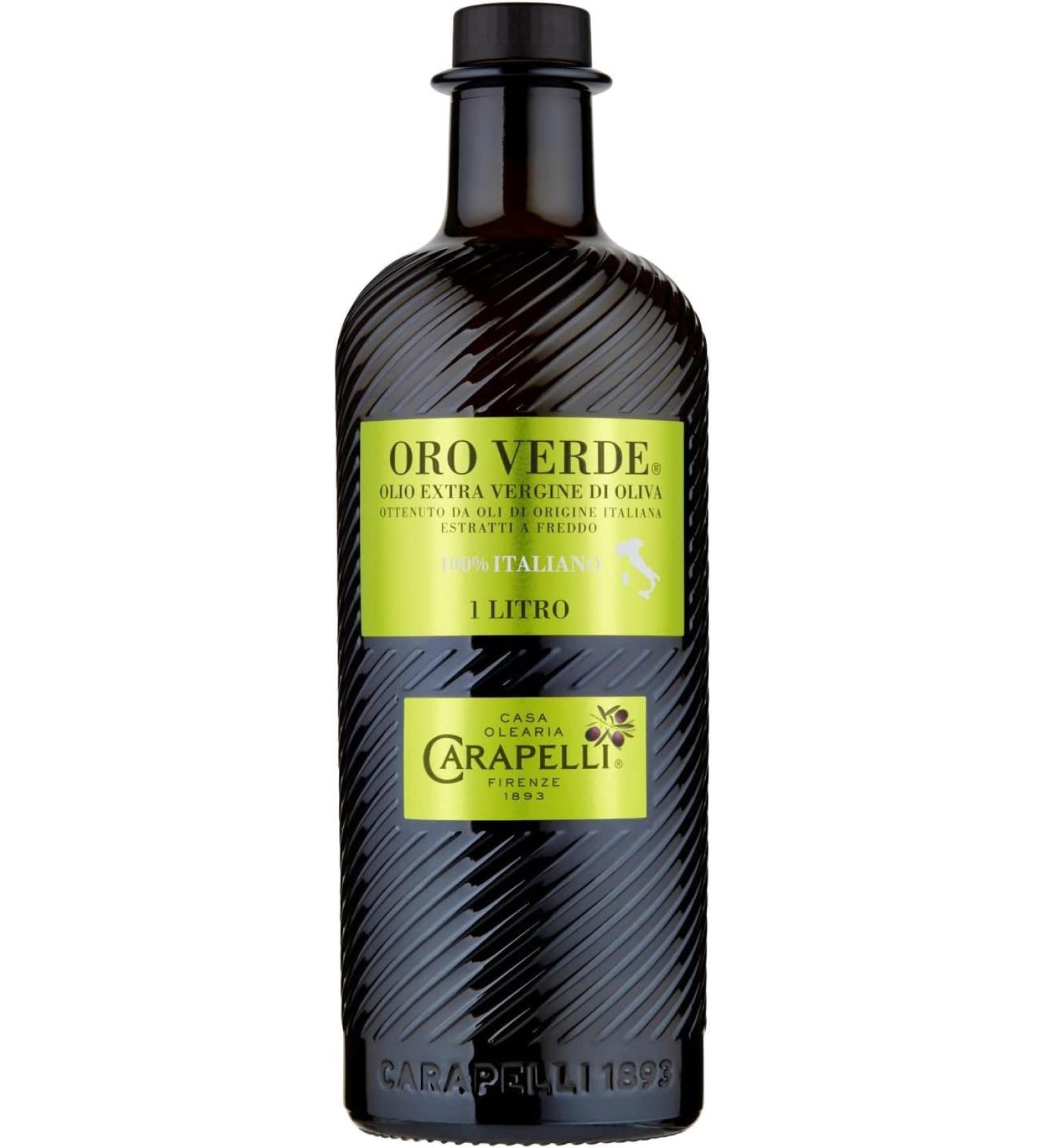  Italian Gourmet E.R. Carapelli Oro Verde Pack of 6 x 100% Italian Extra Virgin Olive Oil 1L + Gourmet Italian Polpa 400g - Buy Online on GoSupps.com