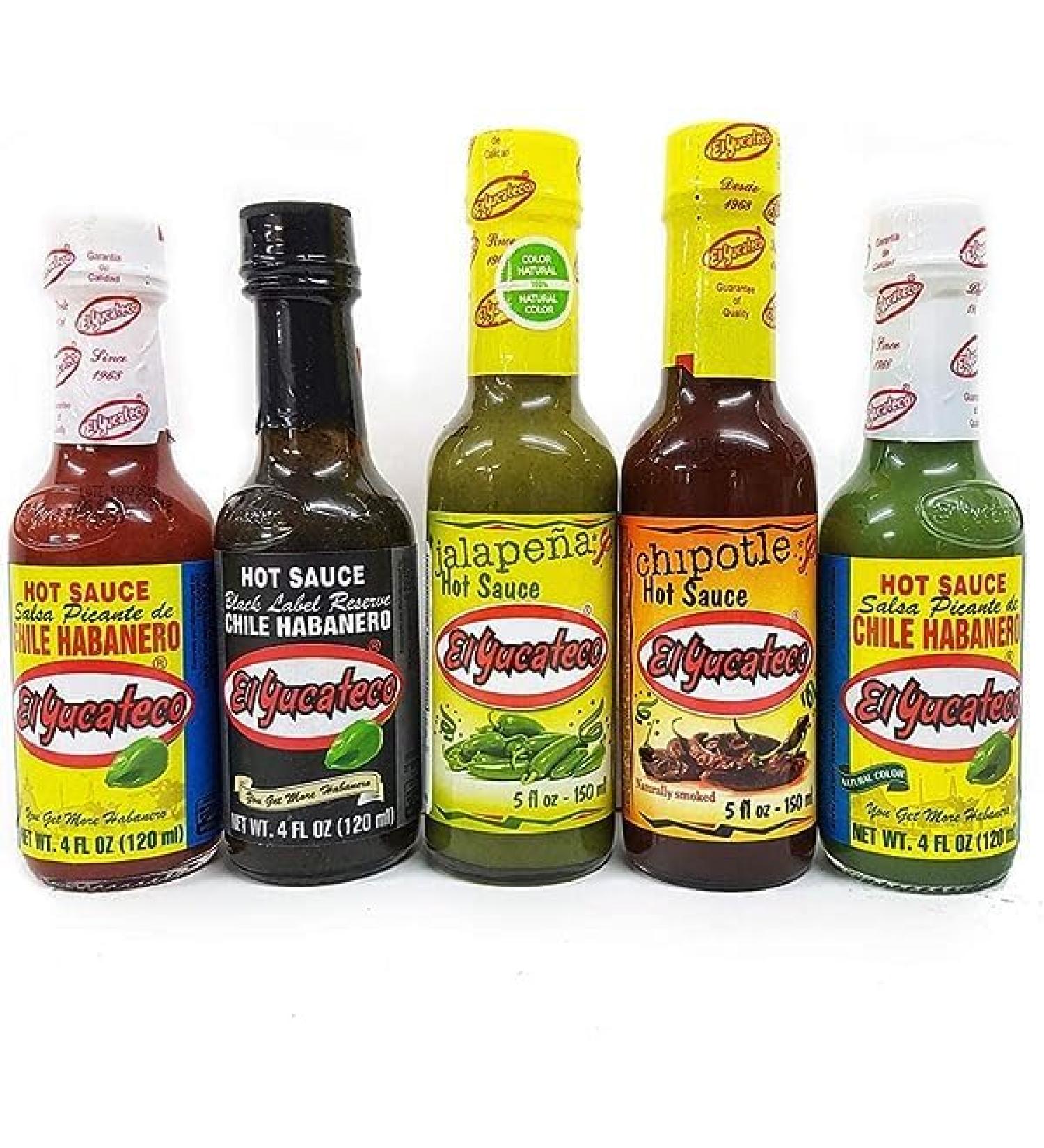 El Yucateco Hot Sauce 120ml - 5 Pack Bundle
