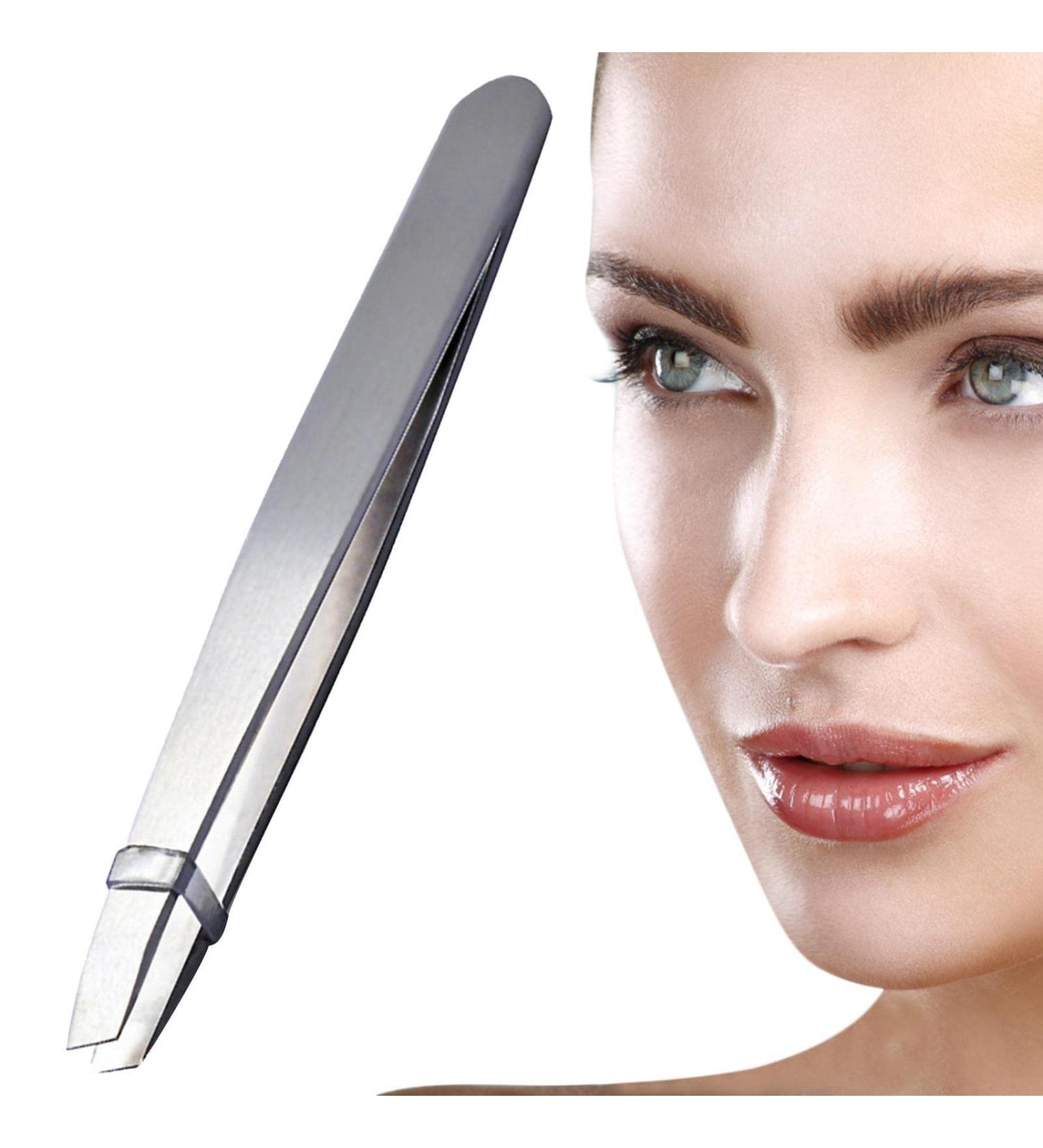 Premium Stainless Steel Eyebrow Tweezers | Precision Plucking for Brows Ingrown Hairs & Splinters - Ships Internationally - Buy Online on GoSupps.com