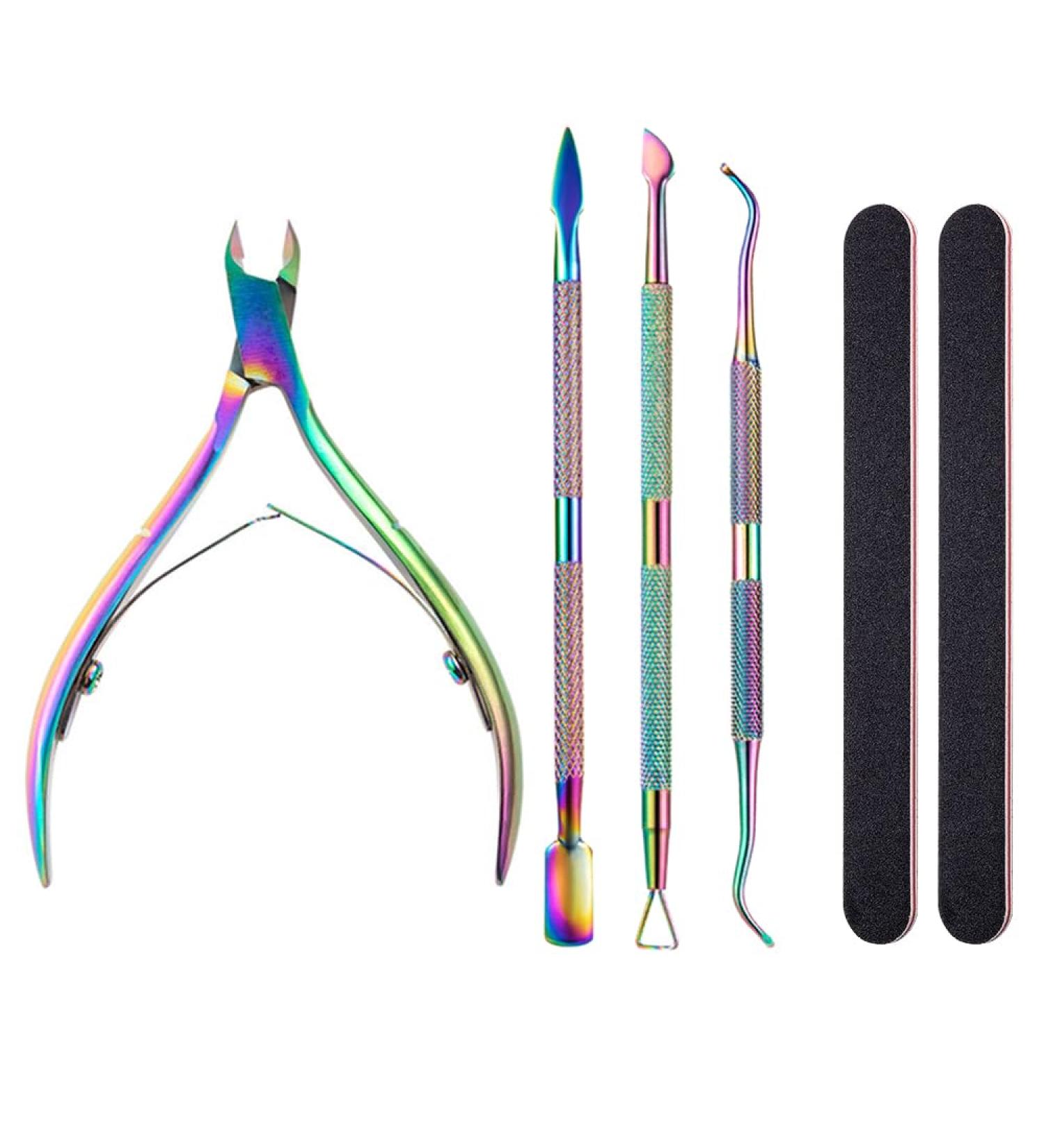 Tasiene Nail Skin Pliers 6-Part Set | Precision Nail Trimmer & Cuticle Pusher for Perfect Pedicure & Manicure - Buy Online on GoSupps.com