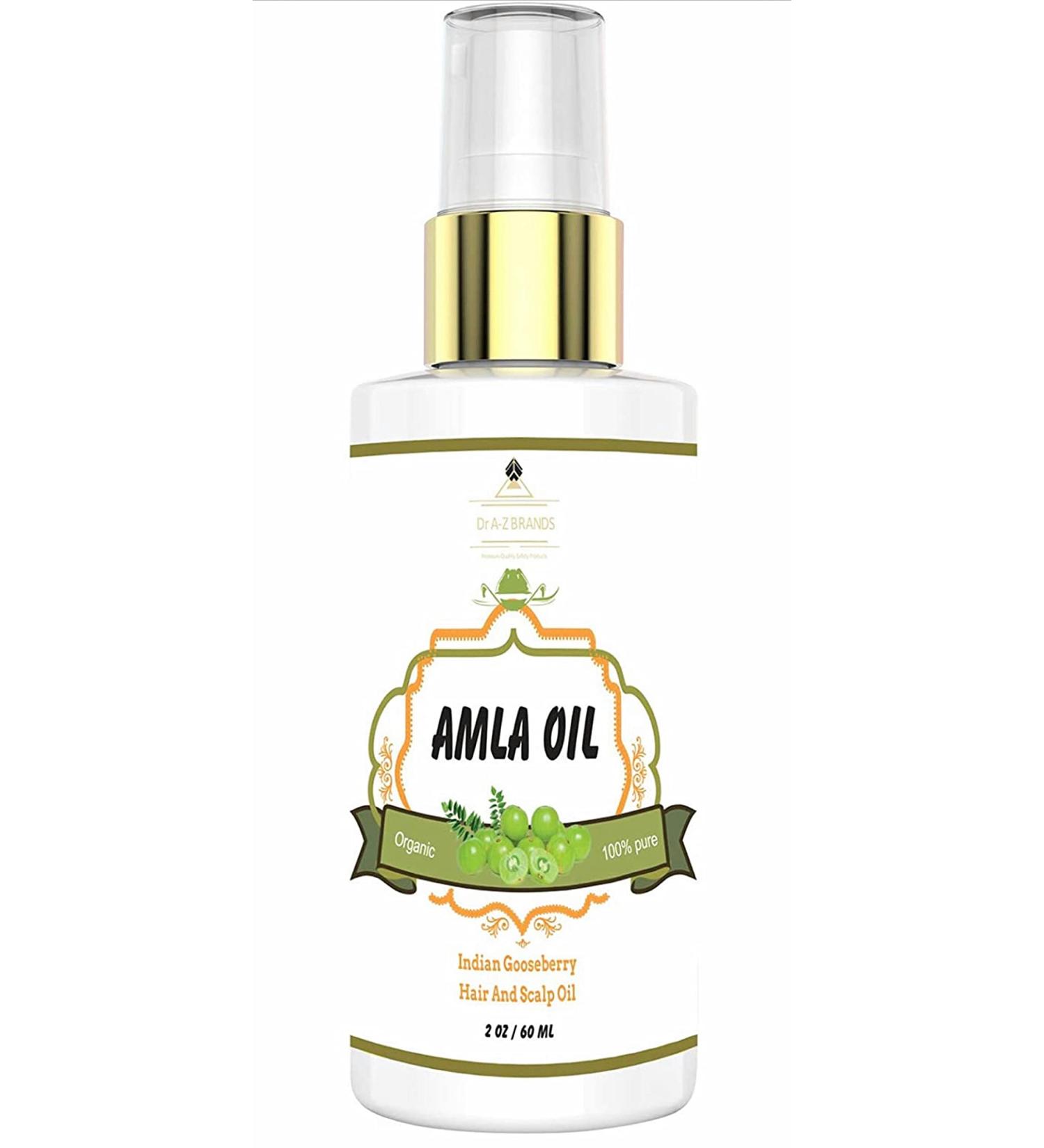 Organic Amla Oil for Hair Growth - 100% Pure Indian Gooseberry Scalp Treatment | Cold Pressed, Virgin & Unrefined Alma Oil - Revitalize & Promote Hair Growth with Therapeutic Grade Formula - Buy Online on GoSupps.com