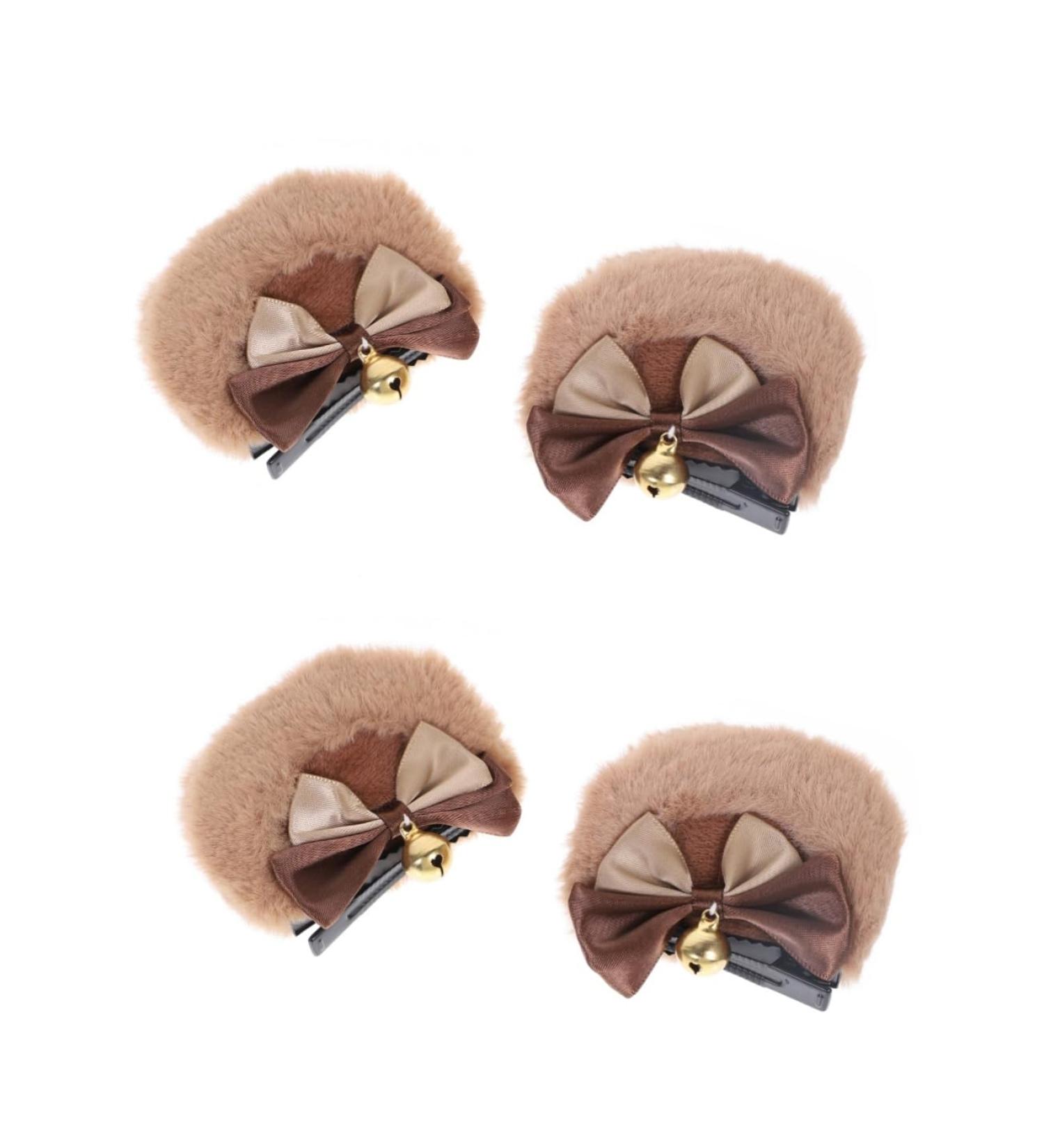 Beavorty 2 Pairs bear ear hair clip hair style hairdo bear ears hair clips hairpins hair for women ladies headbands fluffy animal ears hair accessories for girls hair accessories cute - Buy Online on GoSupps.com
