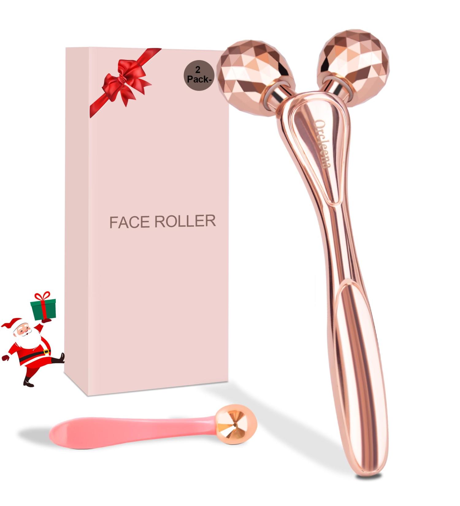 3D Face Roller & Ice Globe - Metal Facial Massager for Eye Care Reduces Puffiness & Wrinkles - Anti-Aging Tool for Women - Buy Online on GoSupps.com