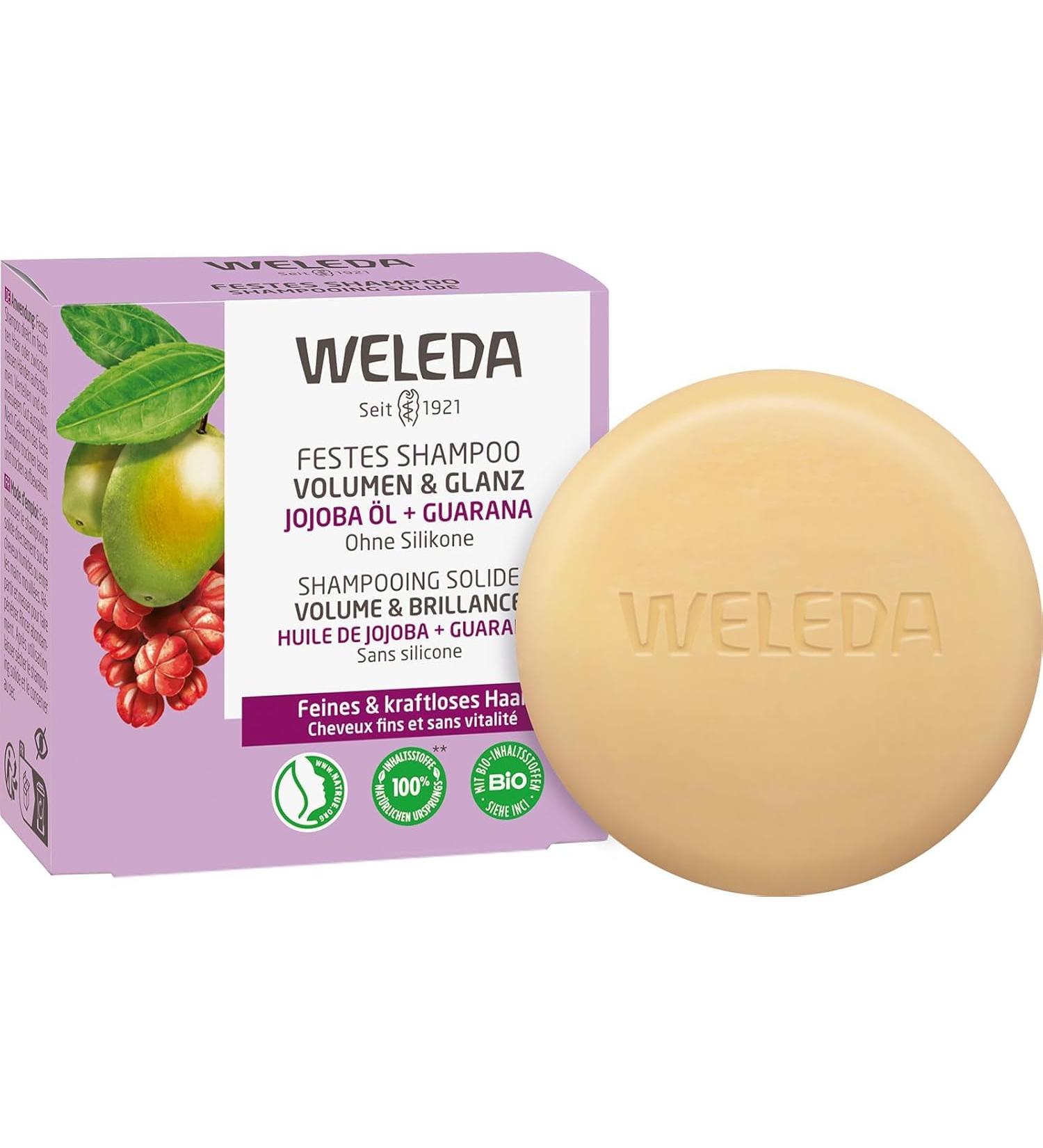 WELEDA - Solid Shampoo Volume & Shine - Gives volume - Preserves natural shine - NATRUE - 50g - Buy Online on GoSupps.com