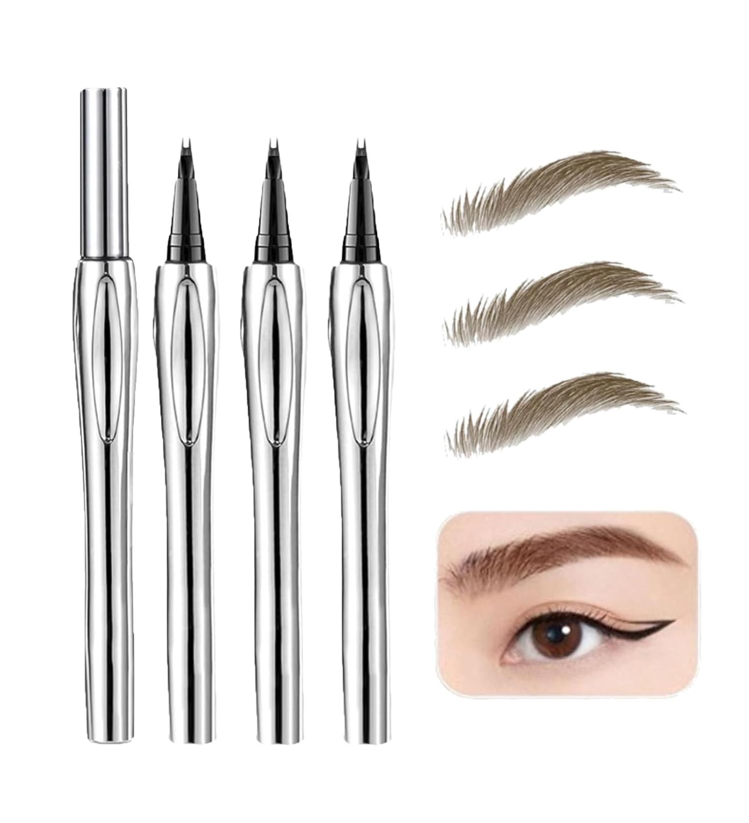 Cooklesa Eyebrow Natural Waterproof Eyebrow Pen With Microfine Tip Two-Pronged Eyebrow Pencil with Micro-fork Tip 3D Waterproof Microblading Eyebrow Pen (3 * 02) 3*02 - Buy Online on GoSupps.com