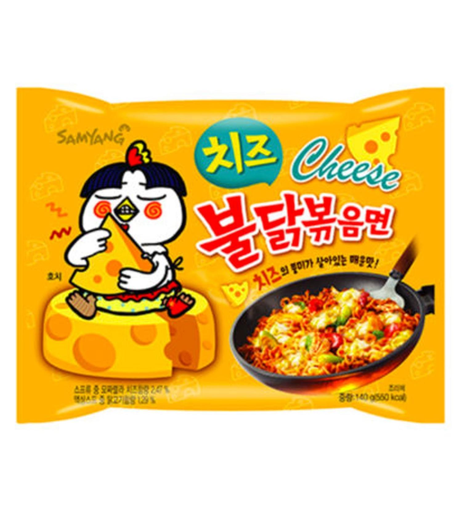 Samyang Cheese Noodles Chicken Ramen Noodles 1 Pack Spicy. 144.91 ml (1 Pack)