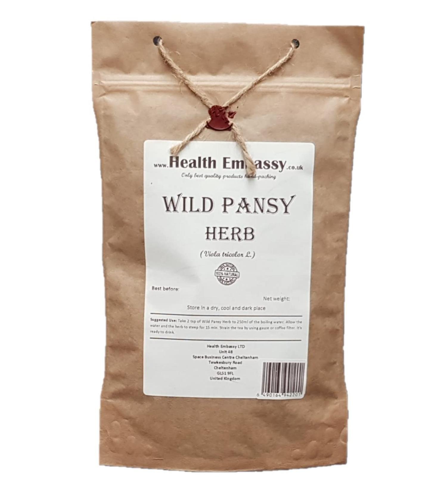 Wild Pansy Herb Tea | Viola Tricolor L | Pens es Herbe Tisane | Health Embassy (50g) - Buy Online on GoSupps.com