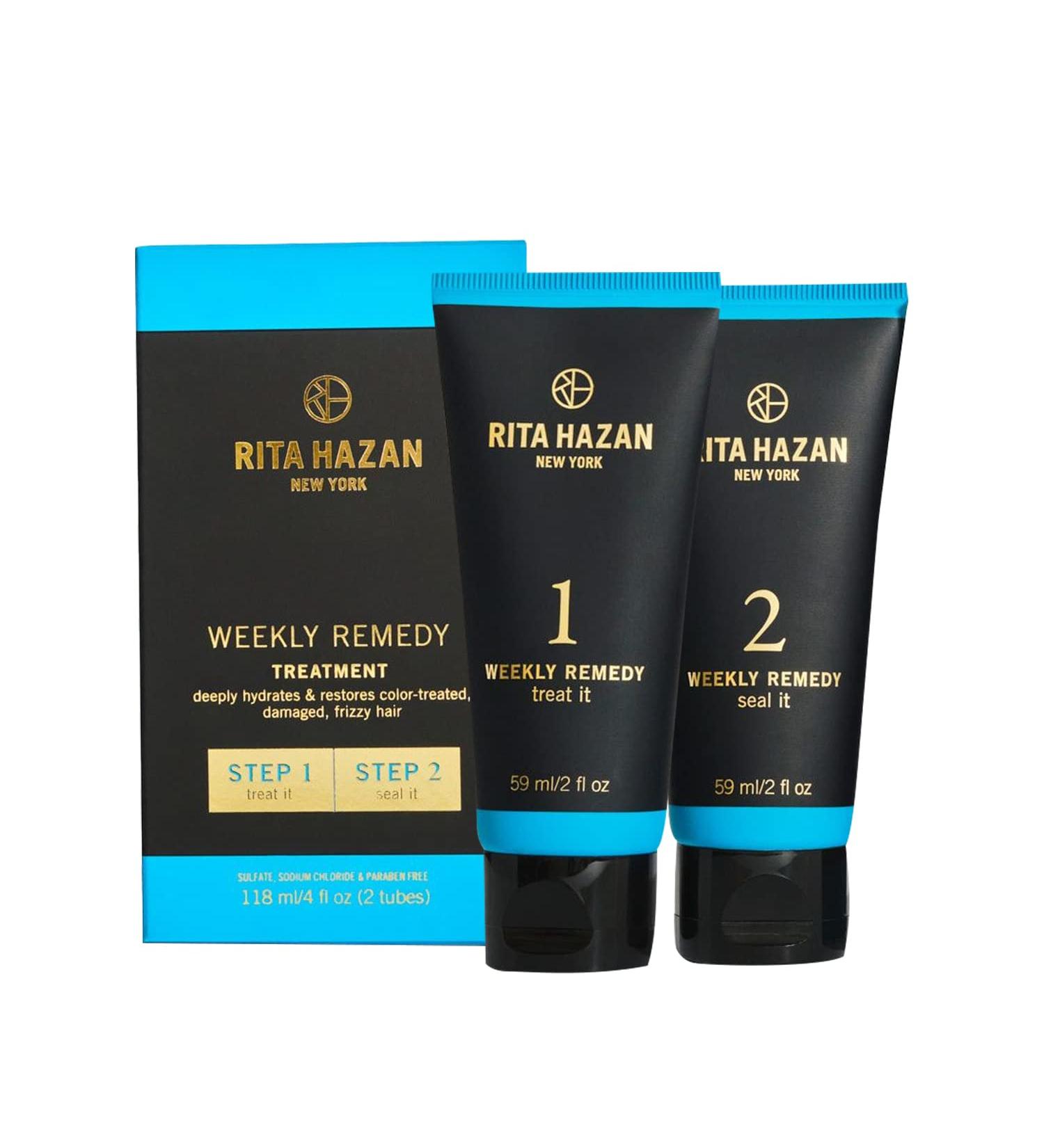 Rita Hazan Two Step Weekly Remedy Cream Kit for Color Treated Hair - Hydrating & Restorative Treatment for Dry, Frizzy Hair - Buy Online on GoSupps.com
