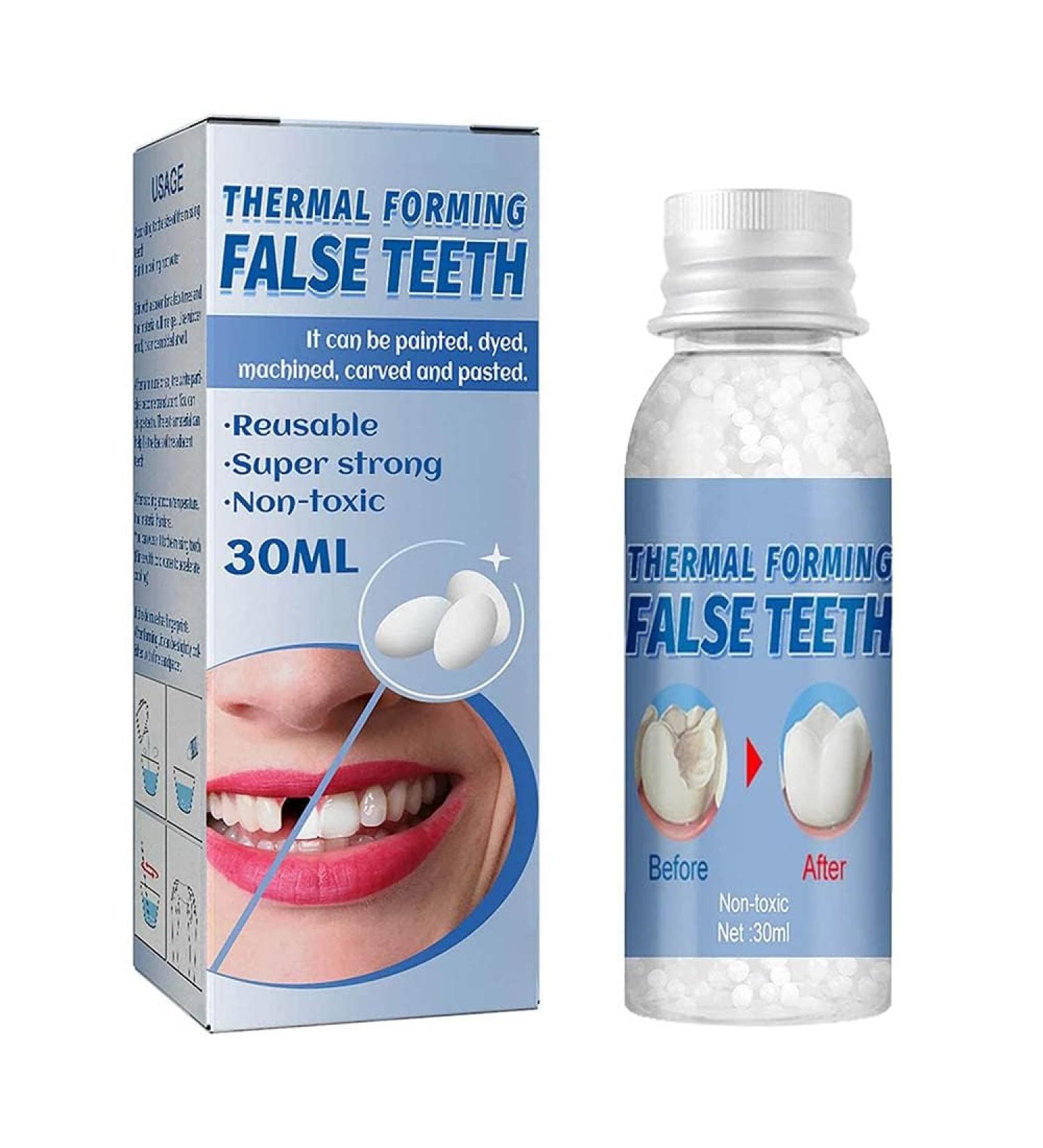 Dental Repair Granules Kit - Easy Temporary Tooth Filling & Restoration Heated Beads & Glue for Missing/Broken Teeth (30G) - Buy Online on GoSupps.com