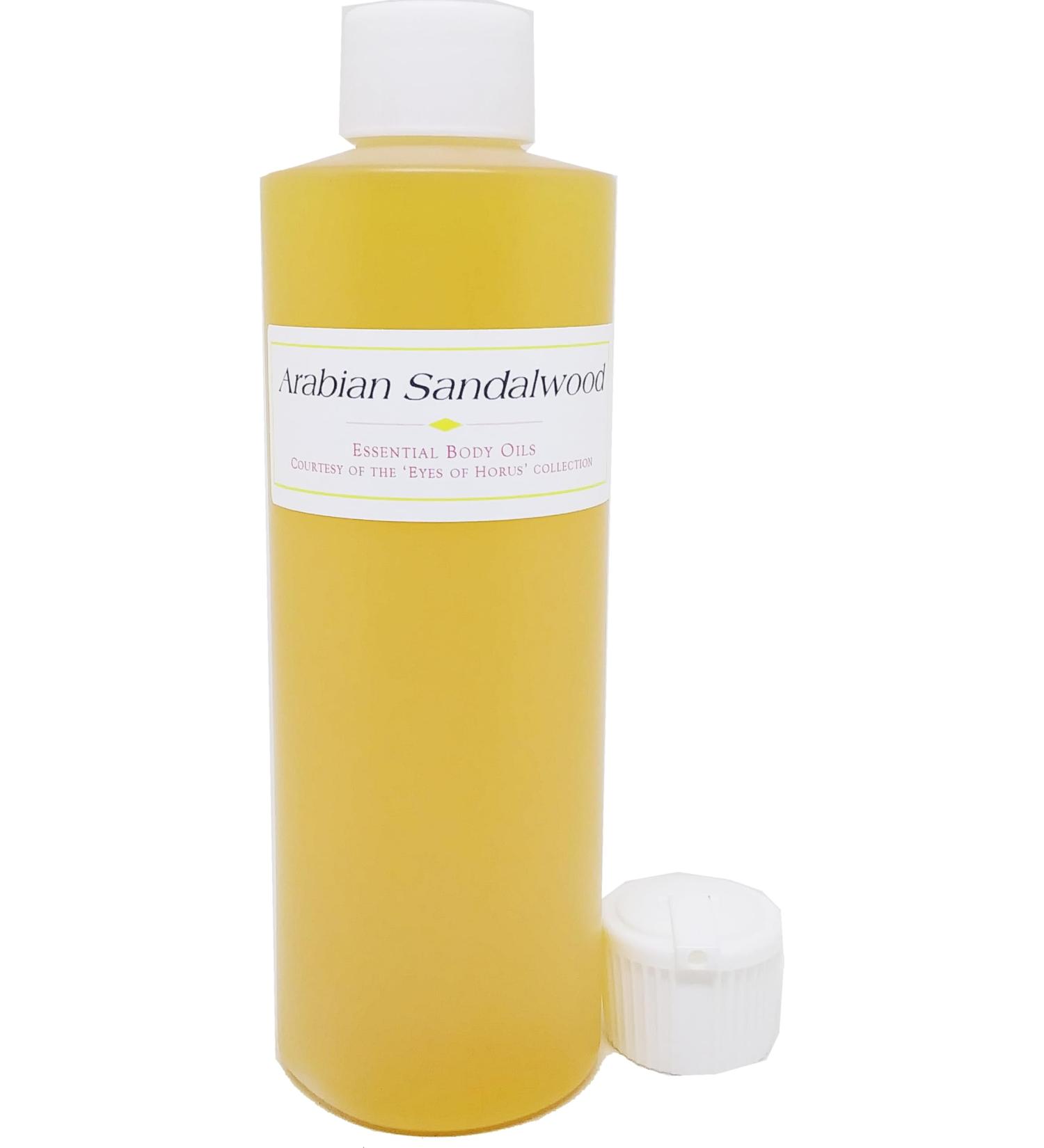 Sandalwood: Arabian Scented Body Oil Fragrance Flip Cap - Gold - 8 oz. - ID#6852 8 Fl Oz (Pack of 1)