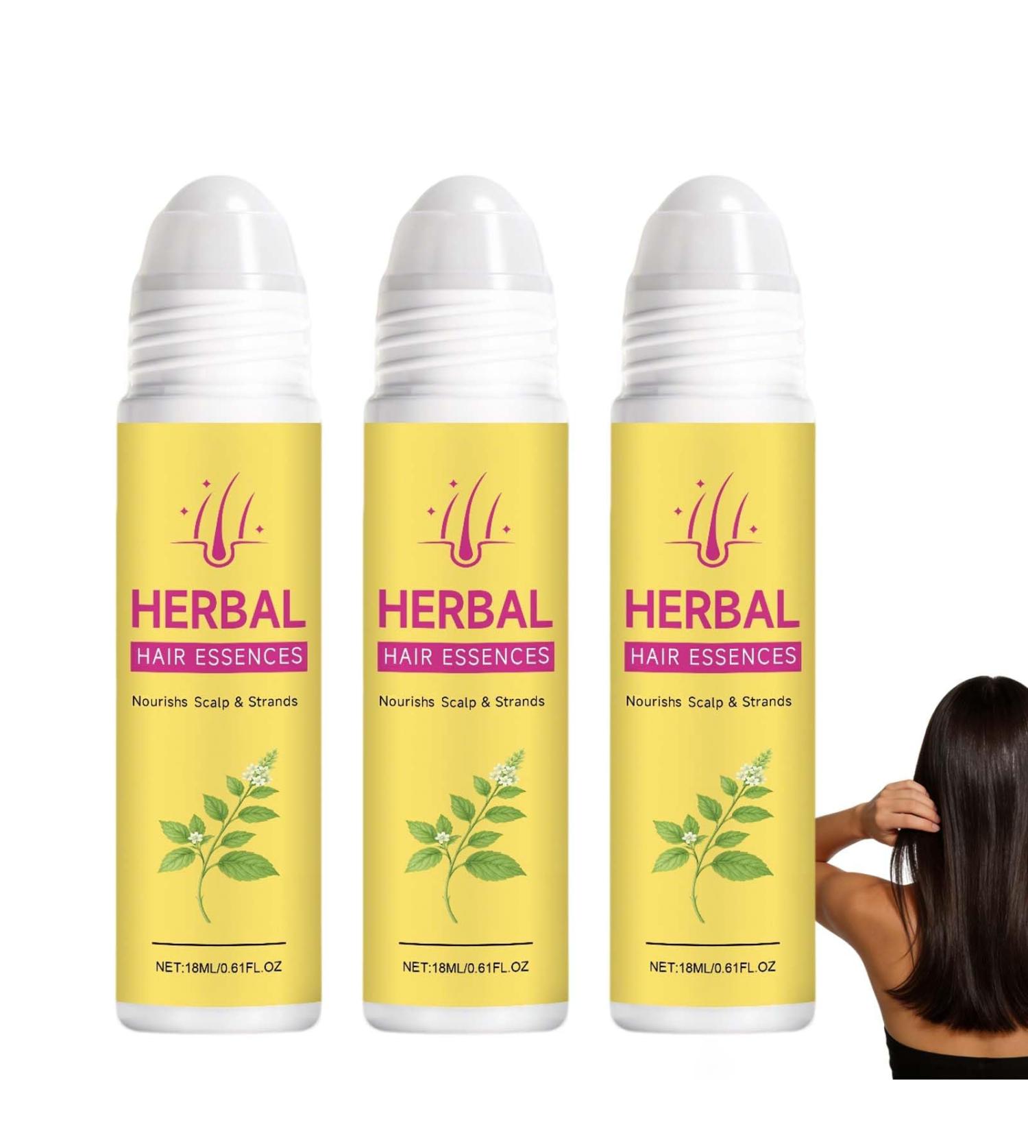 S rum capillaire roll-on base de plantes pour la croissance des cheveux s rum soin du cuir chevelu pour des cheveux plus pais et plus fournis s rums paississants pour cheveux clairsem s (3PCS) - Buy Online on GoSupps.com