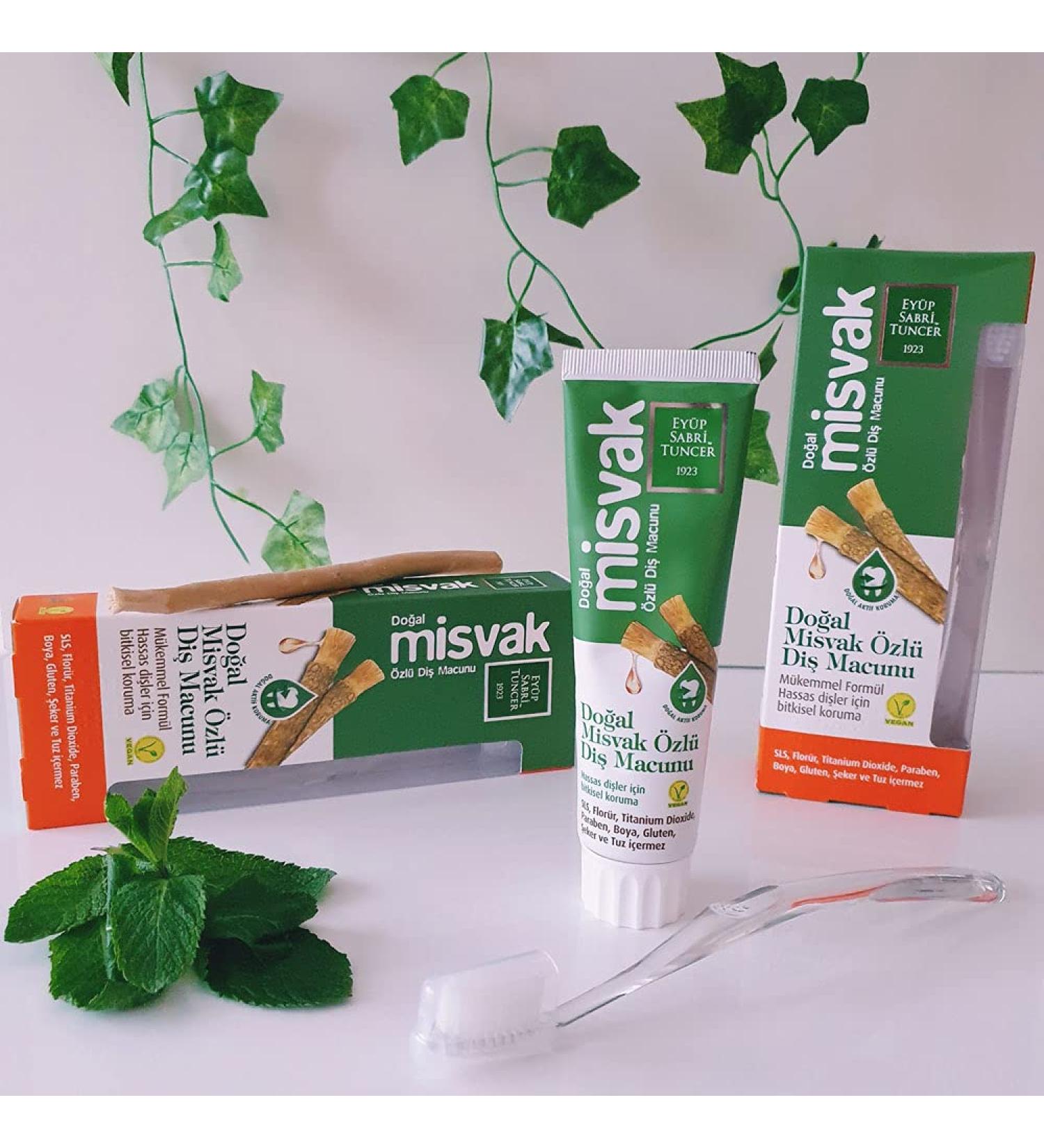 Natural Miswak Toothpaste | Fluoride-Free SLS-Free Gluten-Free & No Artificial Additives | Eco-Friendly Oral Care - Buy Online on GoSupps.com