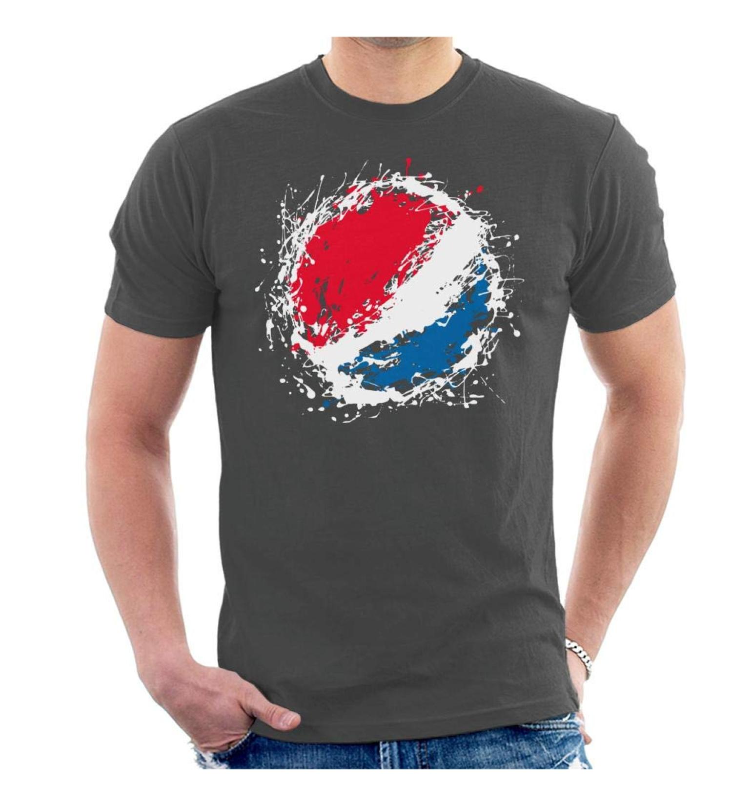All+Every Pepsi Paint Splash Logo Men's T-Shirt XL Charcoal - Buy Online on GoSupps.com
