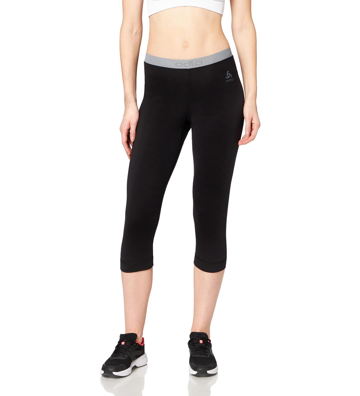 Buy Odlo Women's 3/4 Merino Wool Underpants - Natural Black | International Shipping Available - Buy Online on GoSupps.com