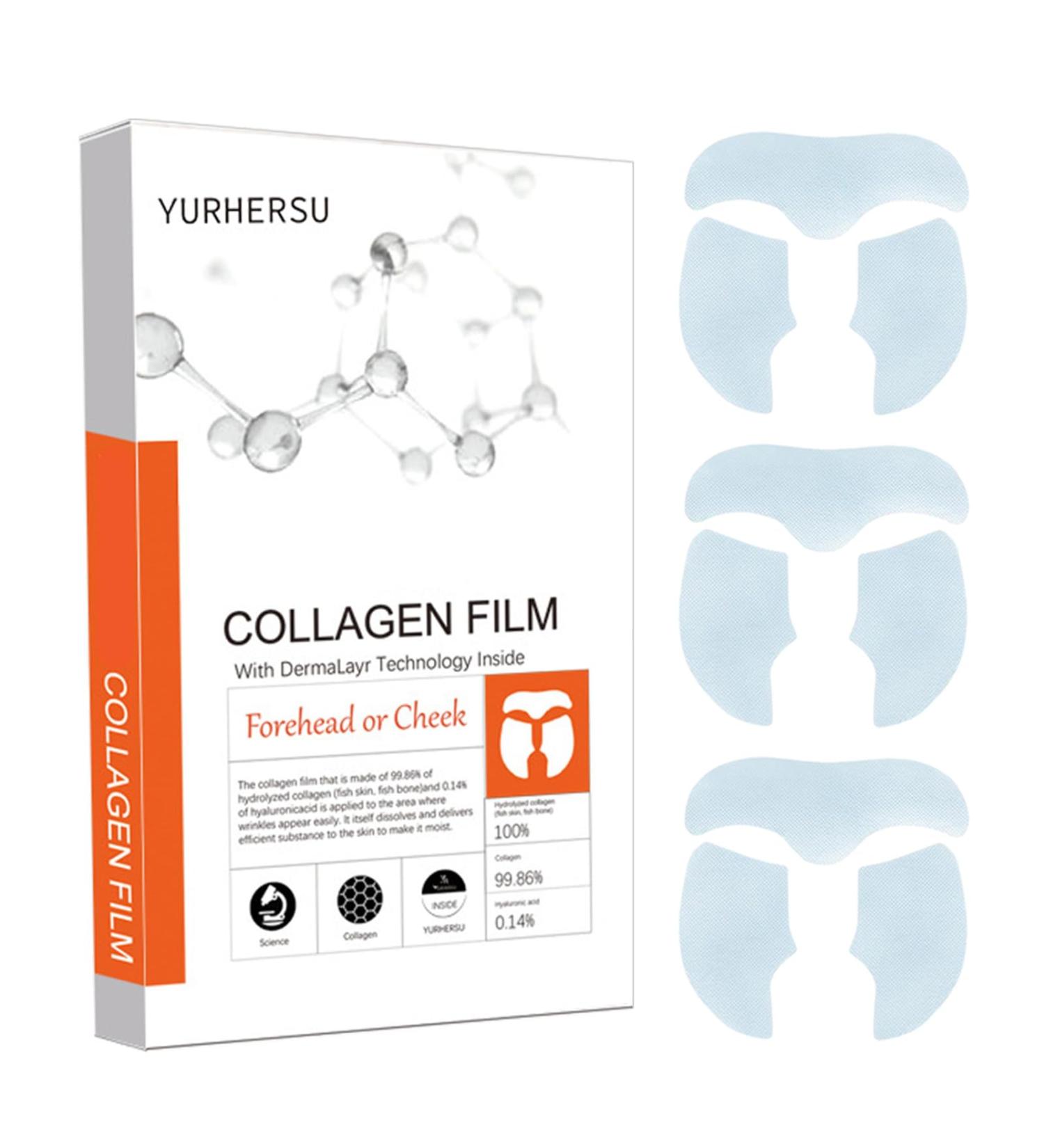 Pure s Film Bio Face Film for Face Soluble Supplement Moisturizing and Hydrating 3pc * Forehead Film 3 Pairs* Cheek Patches - Buy Online on GoSupps.com