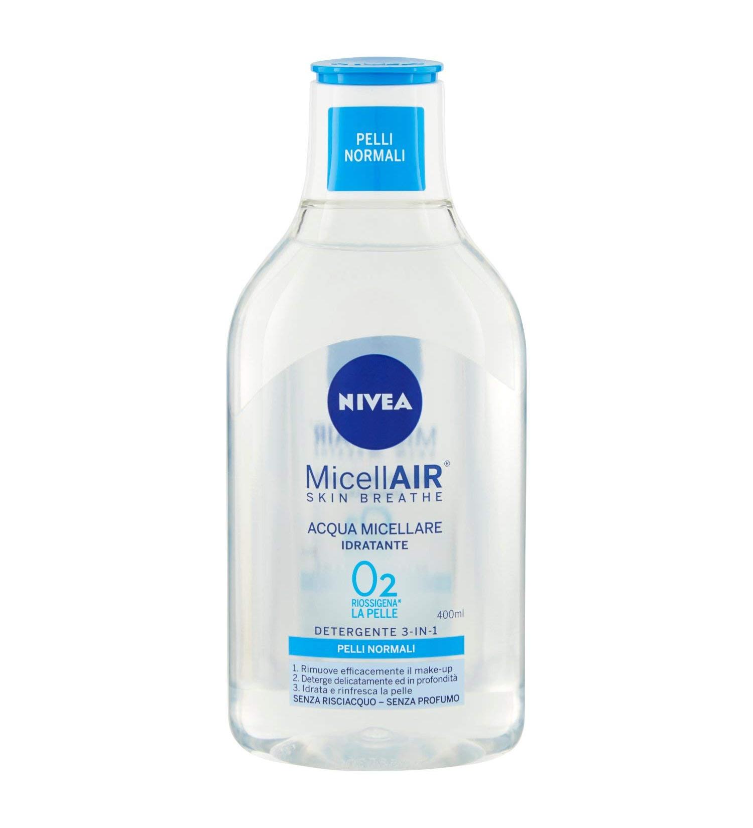  NIVEA NIVEA MicellAIR 5in1 Refreshing Micellar Water 400ml Face and eye makeup remover with micellar complex no-rinse cleanser for face eyes and lips for normal skin - Buy Online on GoSupps.com