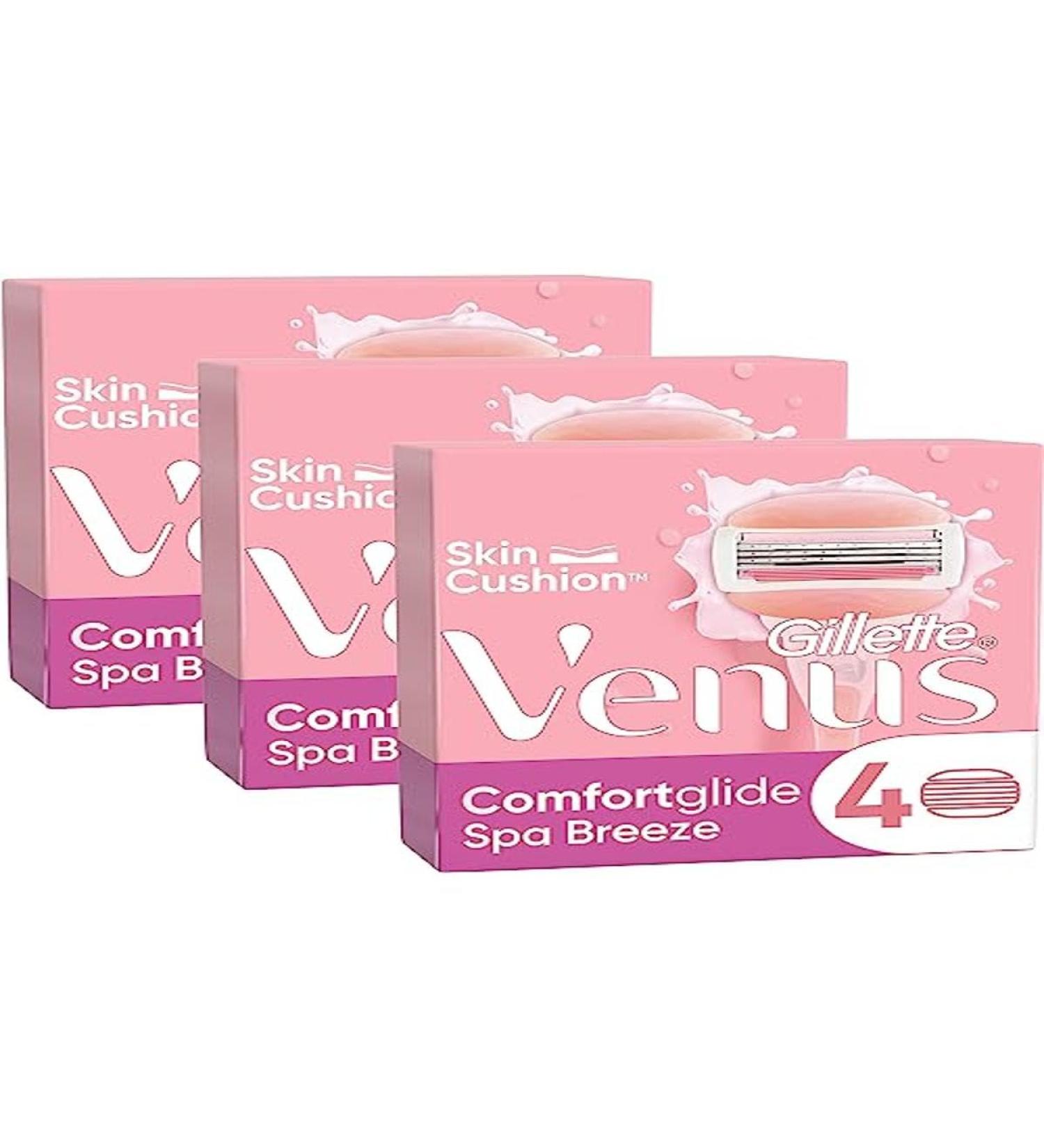 Gillette Venus Comfortglide Spa Breeze 12 replacement blades for women 3 integrated blades for a thorough gentle shave 12 refill blades