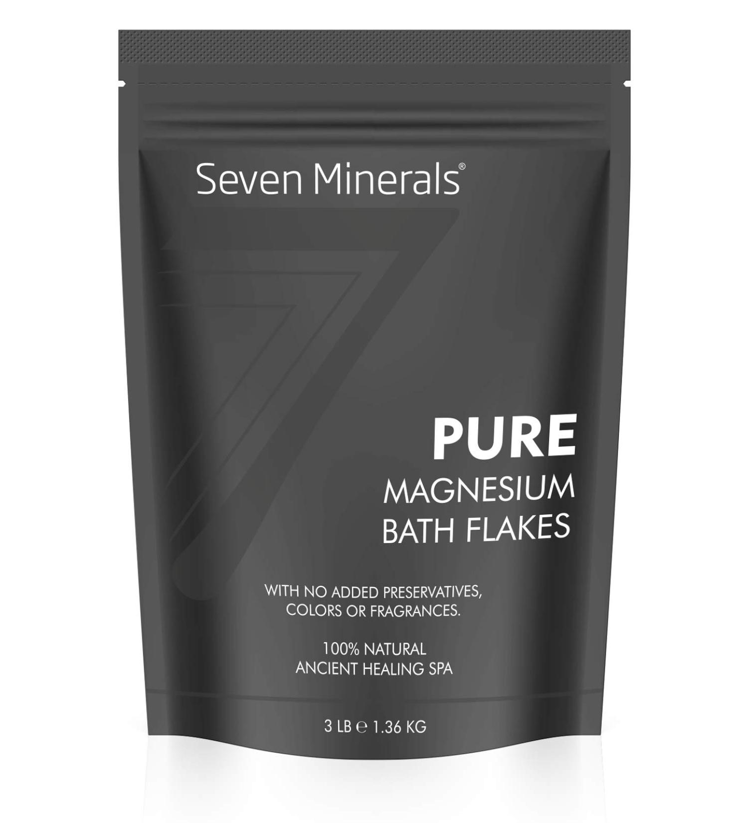 Pure Magnesium Chloride Flakes 3 lb - Natural Foot Soak or Full Body Bath for Relaxation and Muscle Pain Relief - Buy Online on GoSupps.com