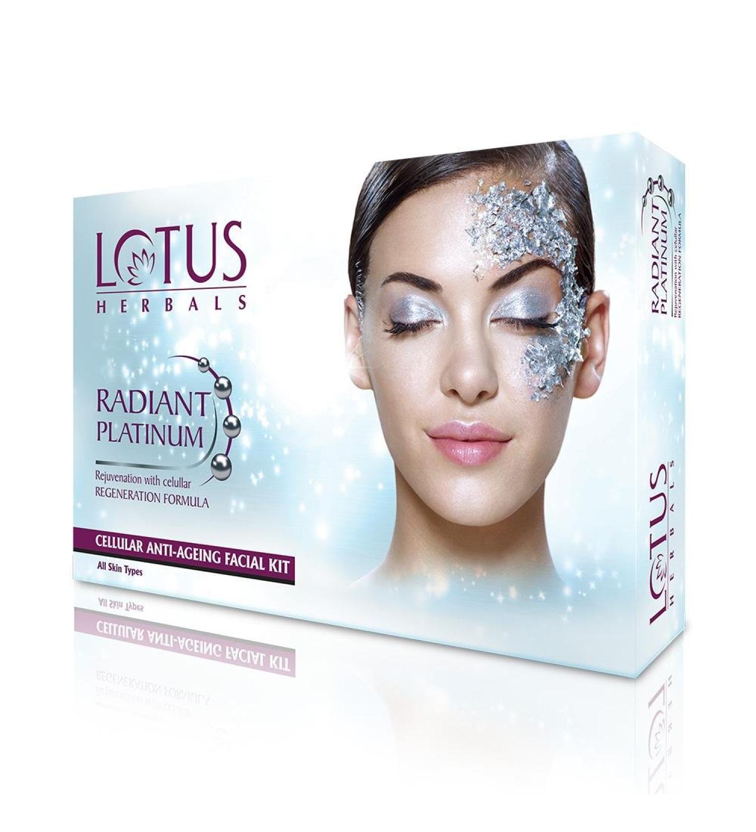 Lotus Herbal Radiant Platinum Cellular Anti-Aging 4 Facial Kit