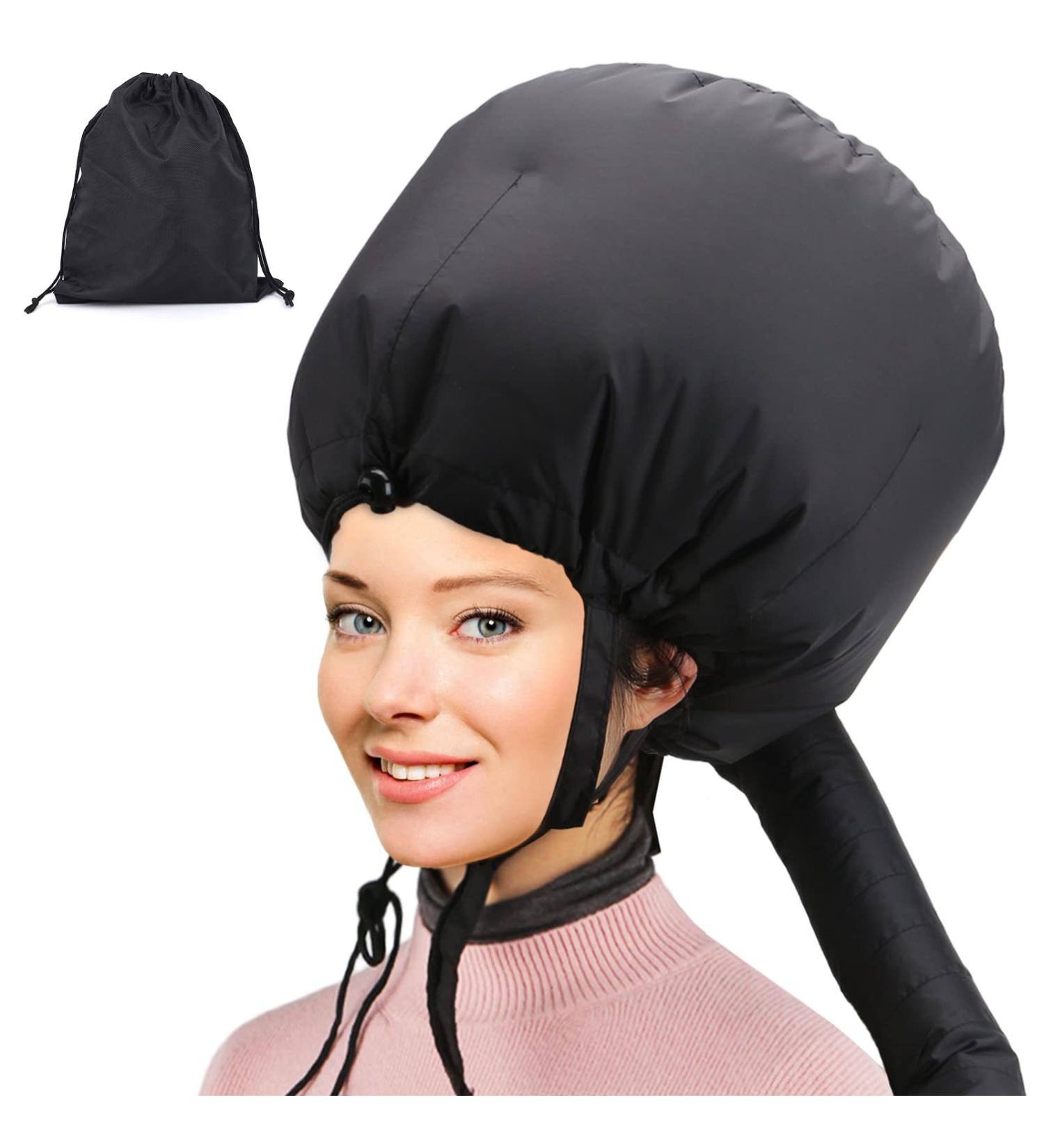 Segbeauty Adjustable Hair Dryer Hood - Deep Conditioning Treatment Cap with Y-Type Side Belt - Black - Buy Online on GoSupps.com