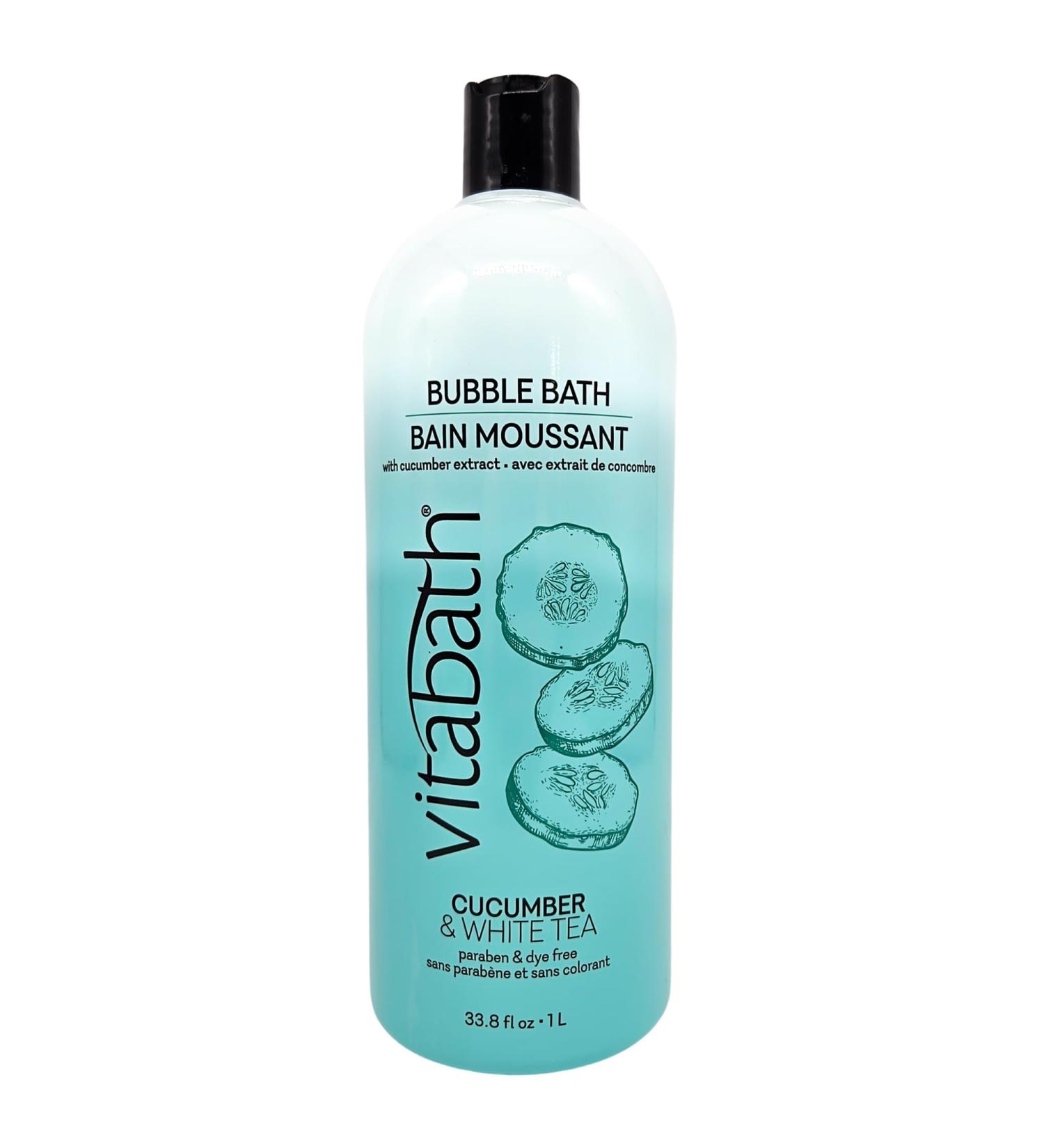 Vitabath Cucumber & White Tea Bubble Bath - Rich Foaming Aromatherapy Soak for All Skin Types | Moisturizing & Nourishing - 33.8 fl oz - Buy Online on GoSupps.com