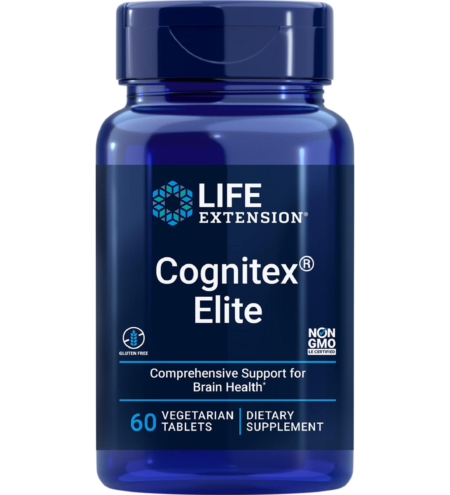 Life Extension Cognitex Elite - 60 Vegetarian Cognitive Support Tablets - Buy Online on GoSupps.com