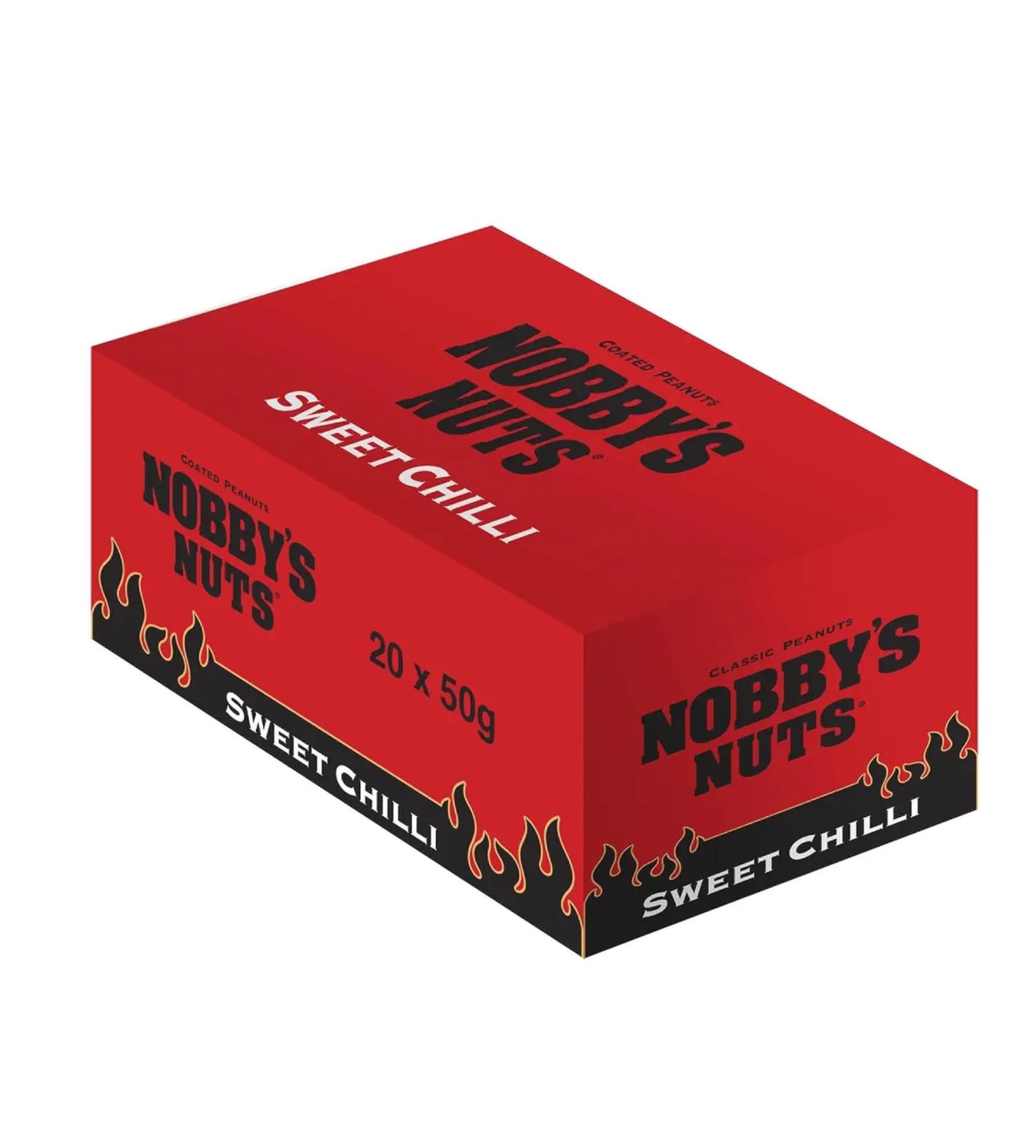 Nobby's Nut's | Choose From Dry Roasted Sweet Chilli or Salted (Nobbys Nuts | Sweet Chilli | 20x40g)