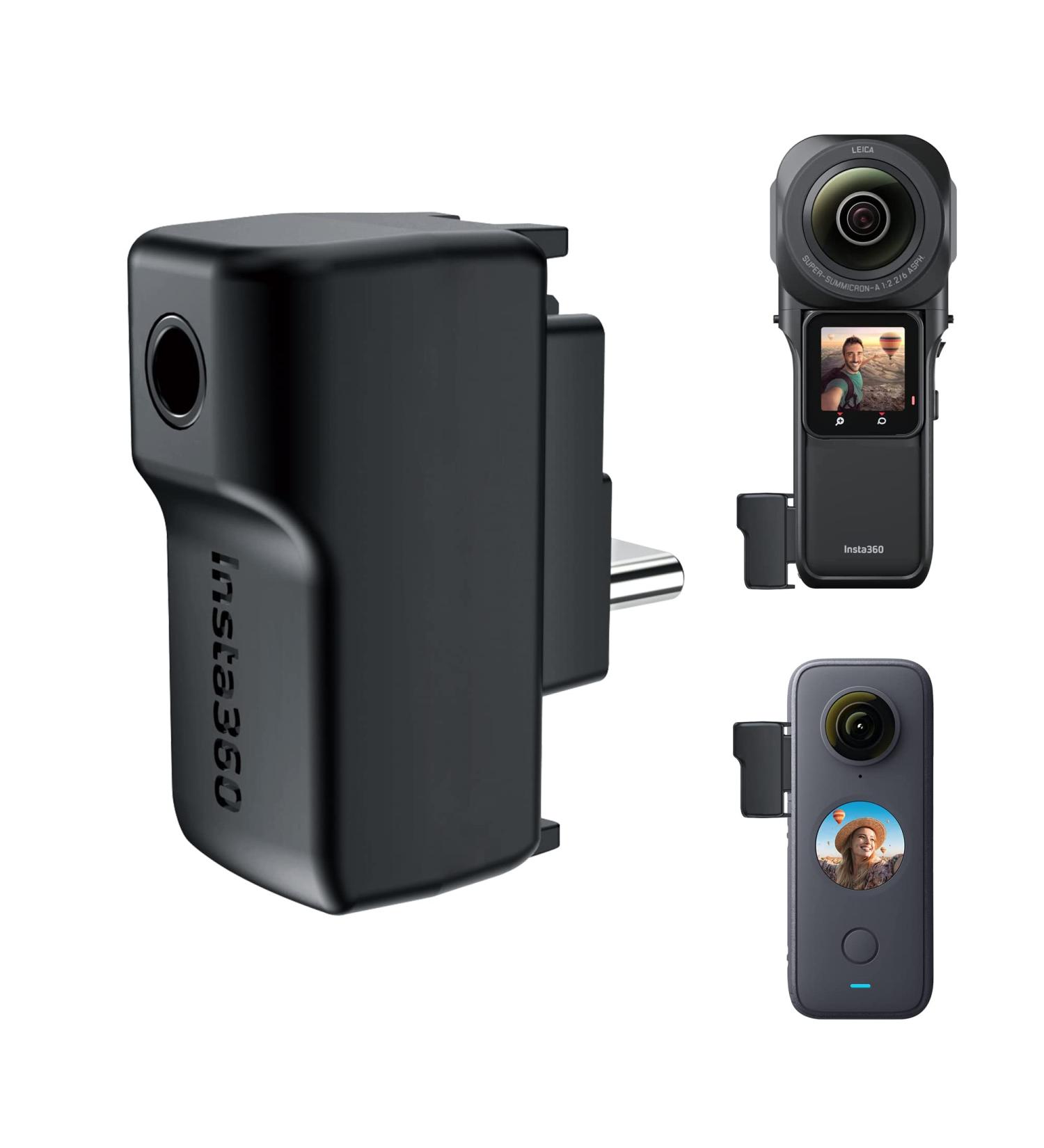 CYNOVA Upgraded Insta360 Mic Adapter | 3.5mm Audio Jack for Insta360 One RS/One X2 | External Microphone USB-C Port - Buy Online on GoSupps.com